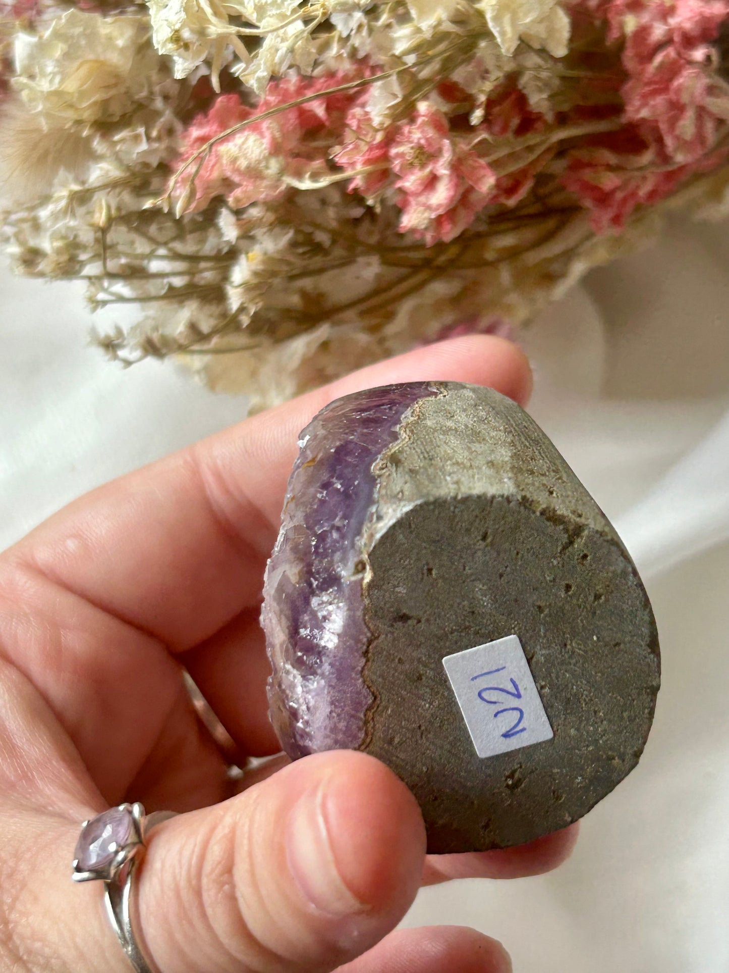 Round purple Rainbow Amethyst