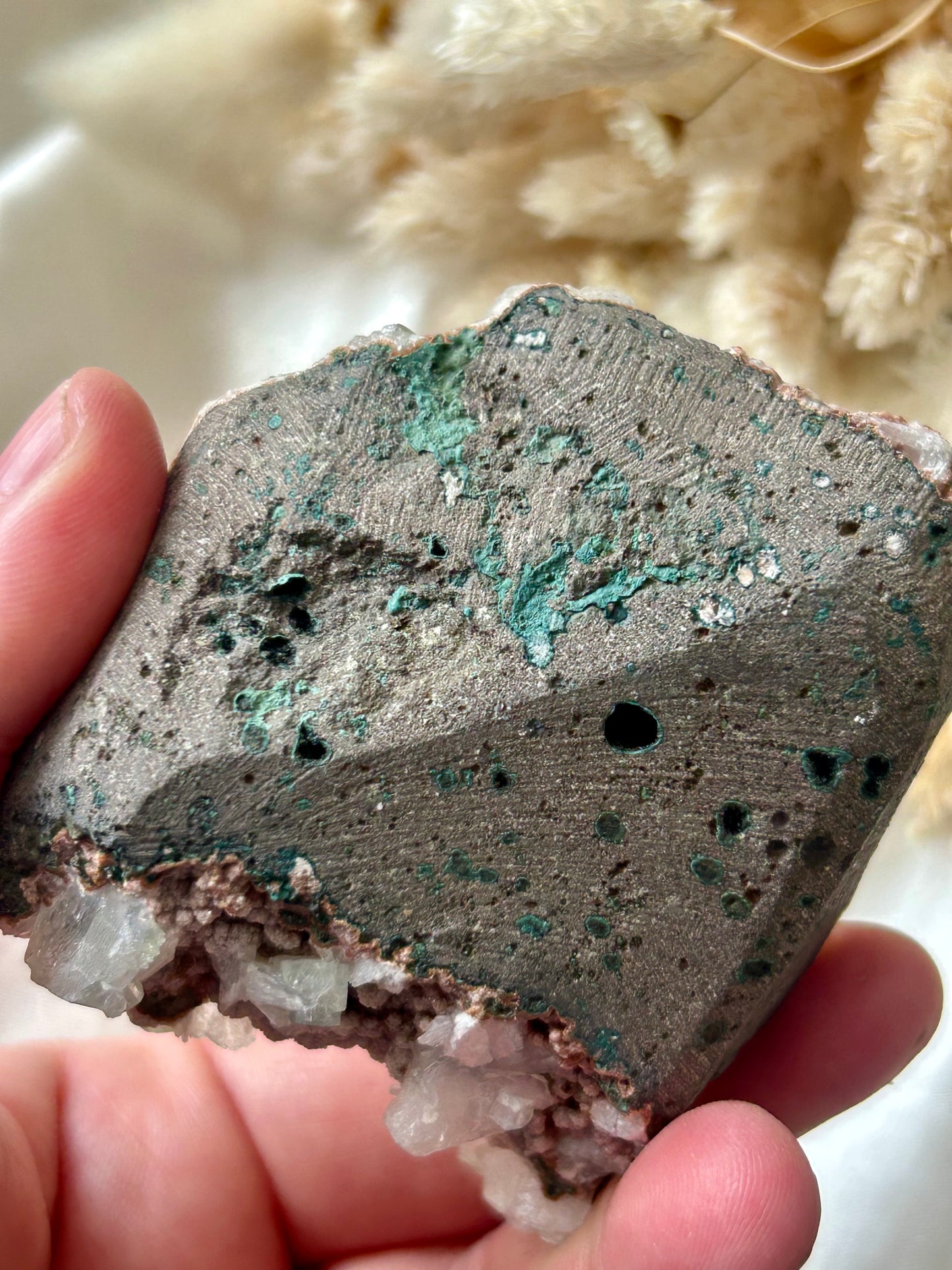 Green Apophyllite & Stilbite Cluster | Heart-Clearing & Uplifting