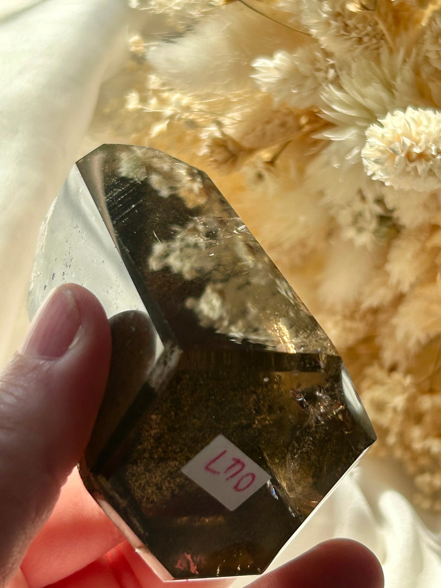 Smokey Quartz Tower with Chlorite Inclusions and Rutile | Grounding + Cleansing Crystal