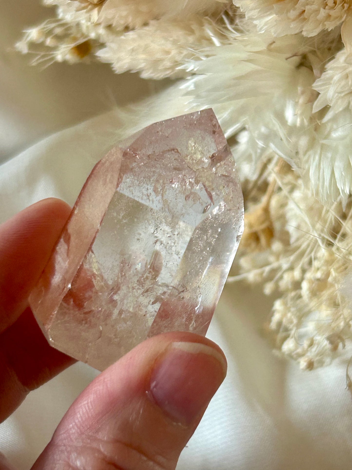 Semi-Polished Scarlet Temple Lemurian – Brazilian Quartz with Deep Rooted Power