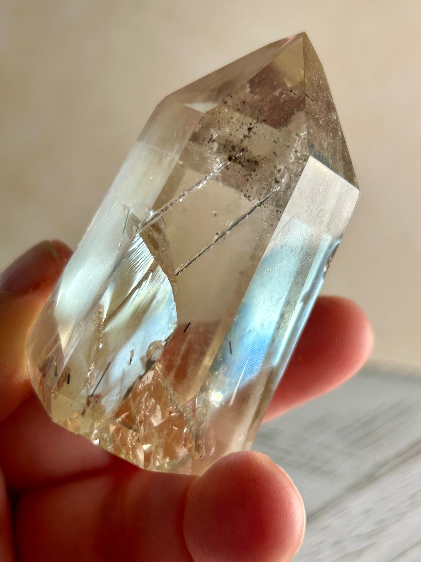 Citrine Rutile Tower – Golden Threads of Light