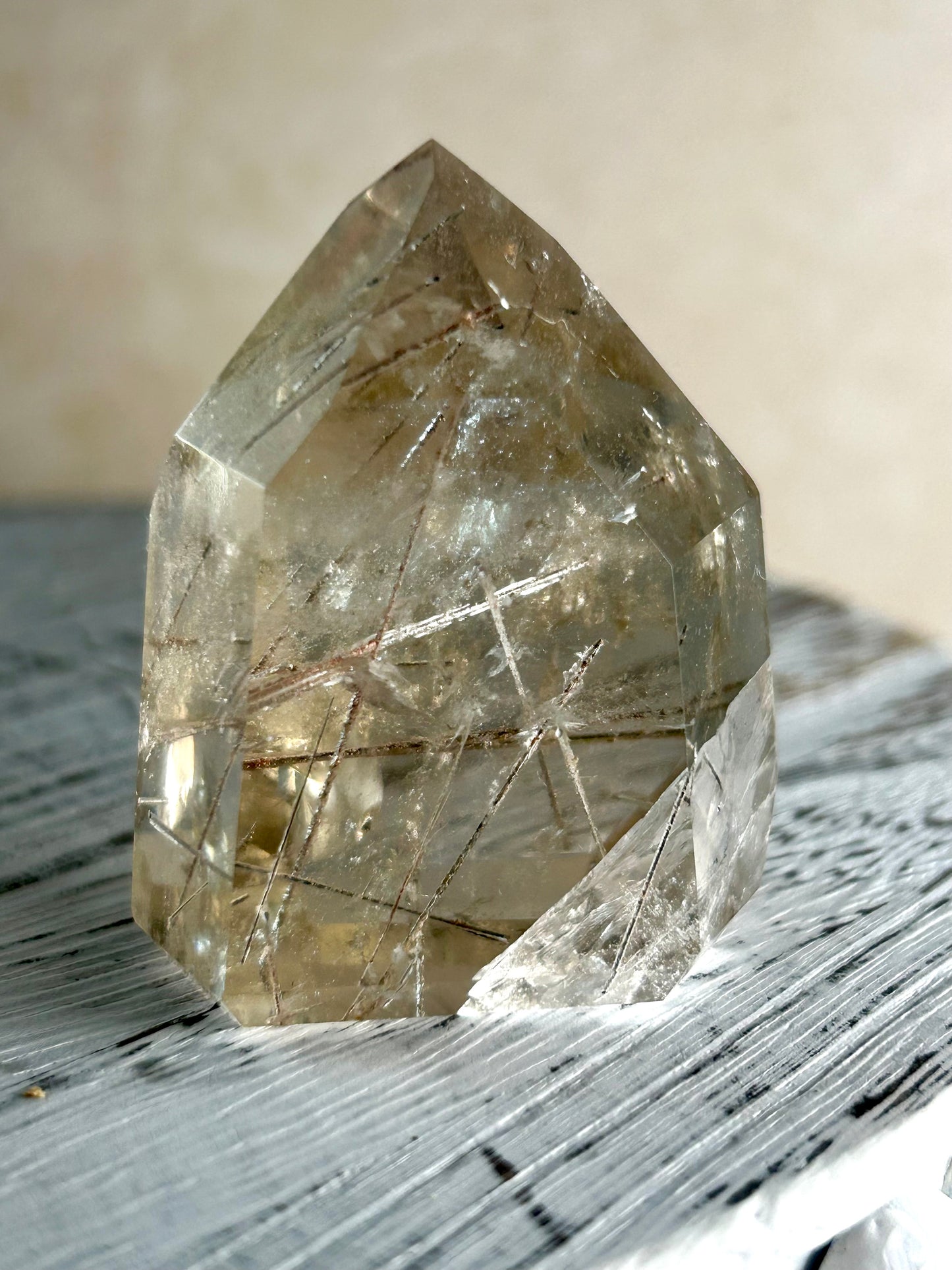 Citrine Rutile Tower – Golden Threads of Light
