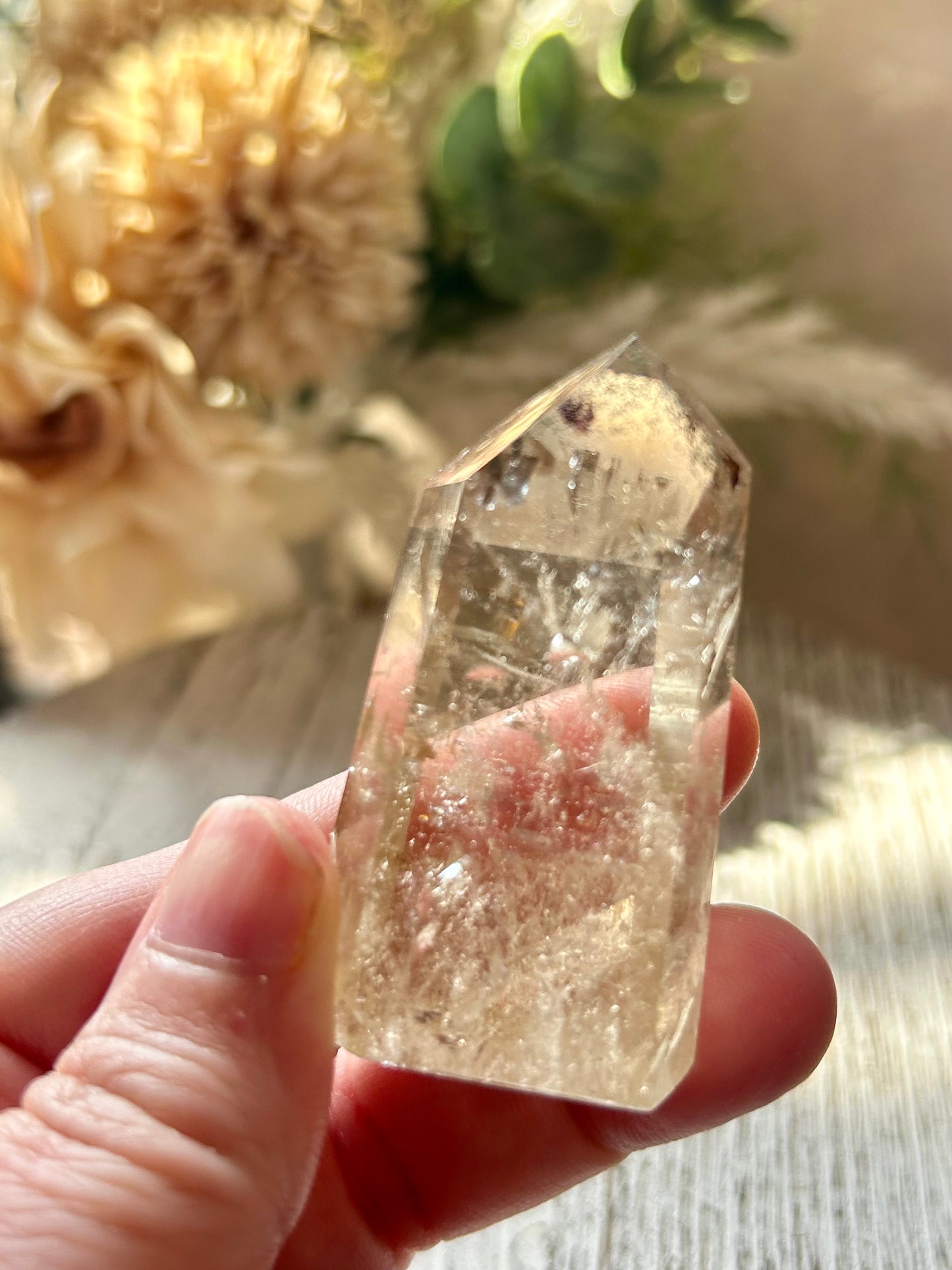 Citrine Tower – Golden Point with Wispy Inclusions