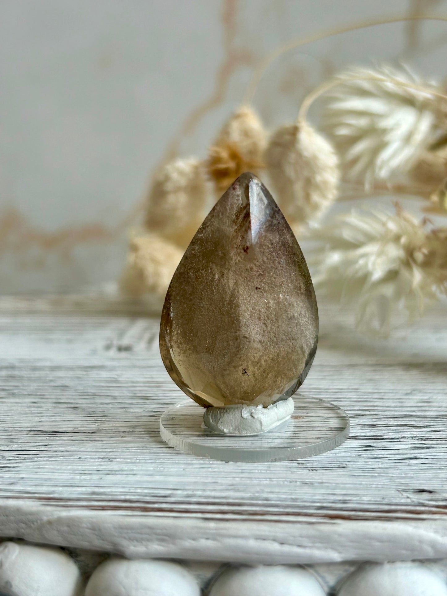 70 Carat Faceted Citrine cab – Golden Clarity With Natural Inclusions
