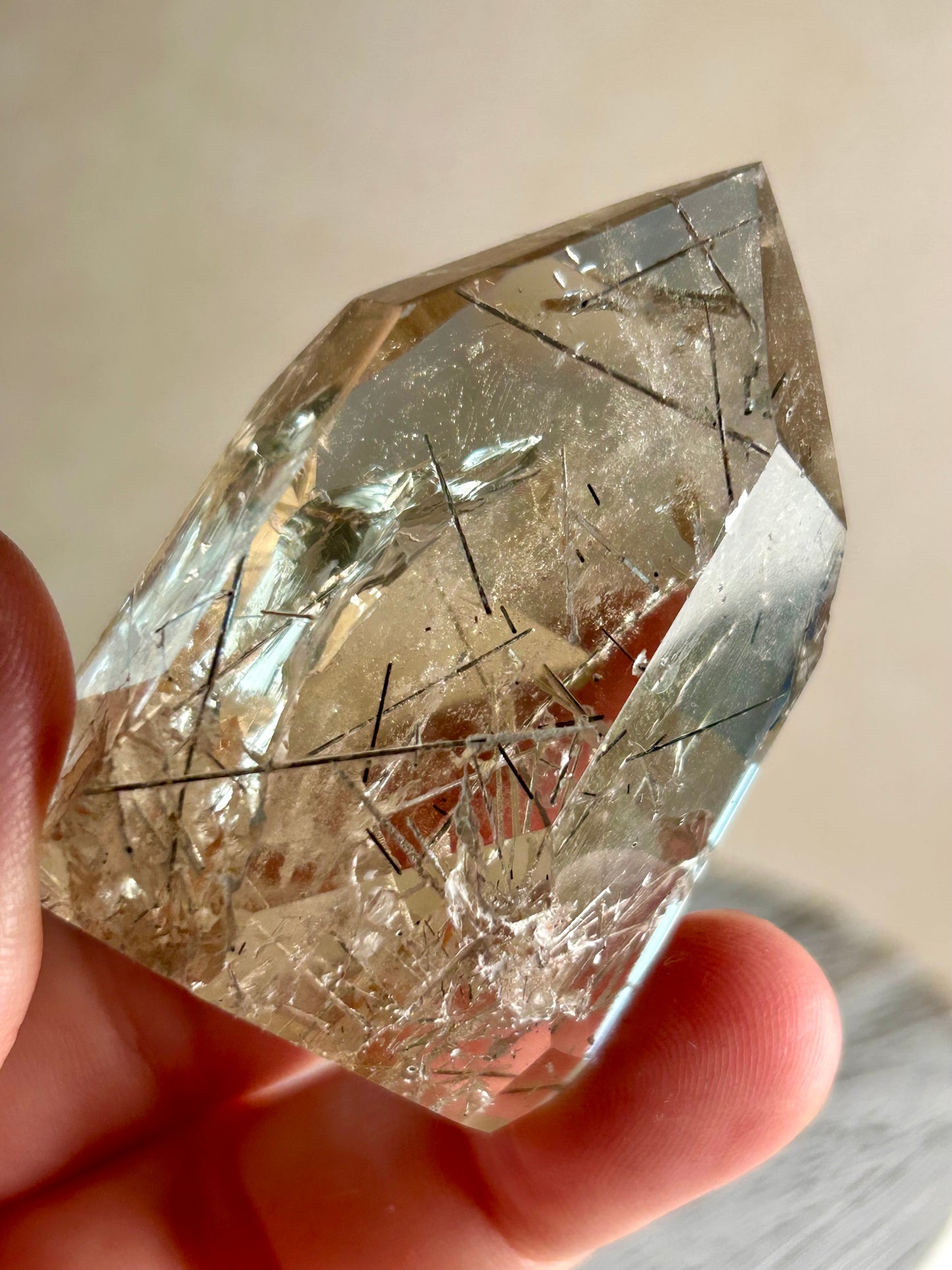 Citrine Rutile Tower – Golden Threads of Light
