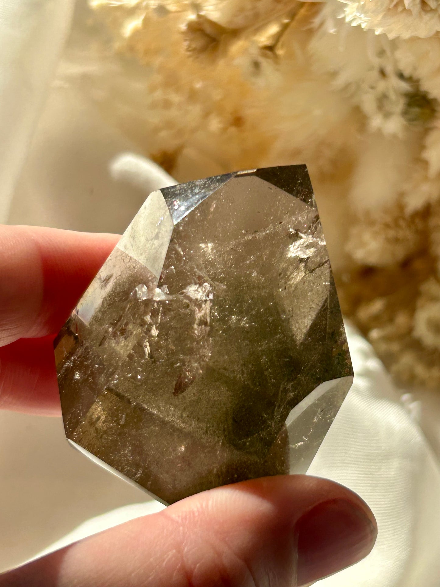 Smokey Quartz Tower with Chlorite Inclusions | Grounding + Cleansing Crystal