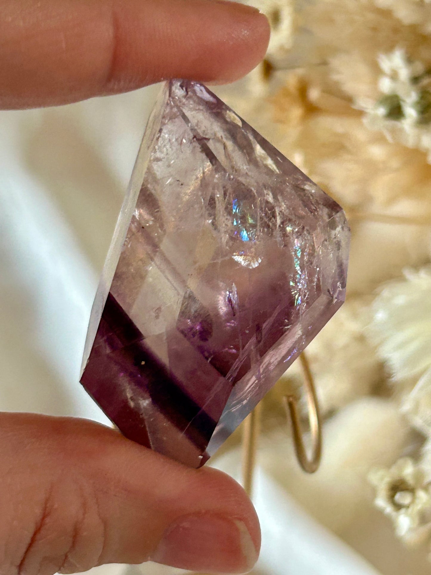 Gem Phantom Amethyst Freeform – Layered Light & Spiritual Power