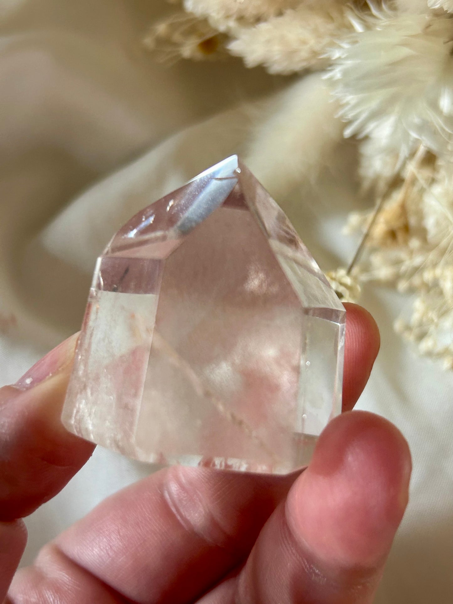 Semi-Polished Scarlet Temple Lemurian – Brazilian Quartz with Deep Rooted Power