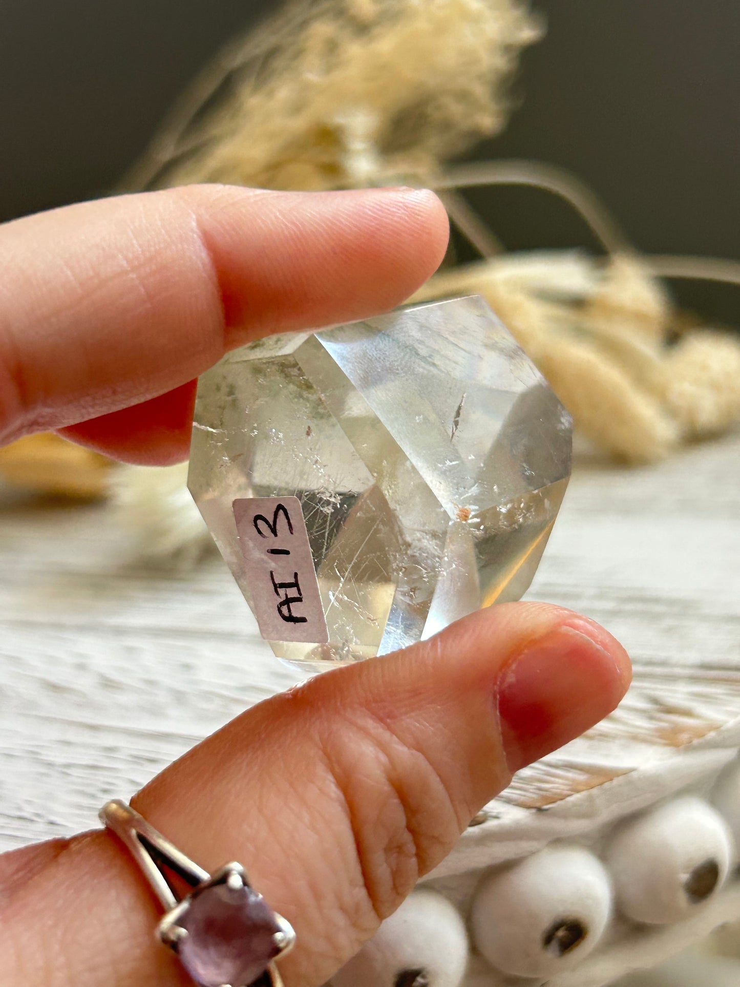 Chlorite Phantom Quartz Point – Natural Phantom Quartz with Chlorite Inclusions