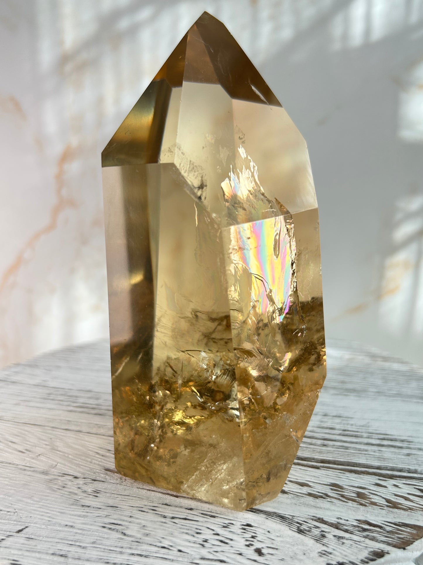 Citrine Tower – Premium Statement Crystal from Brazil | Abundance, Confidence & Solar Energy