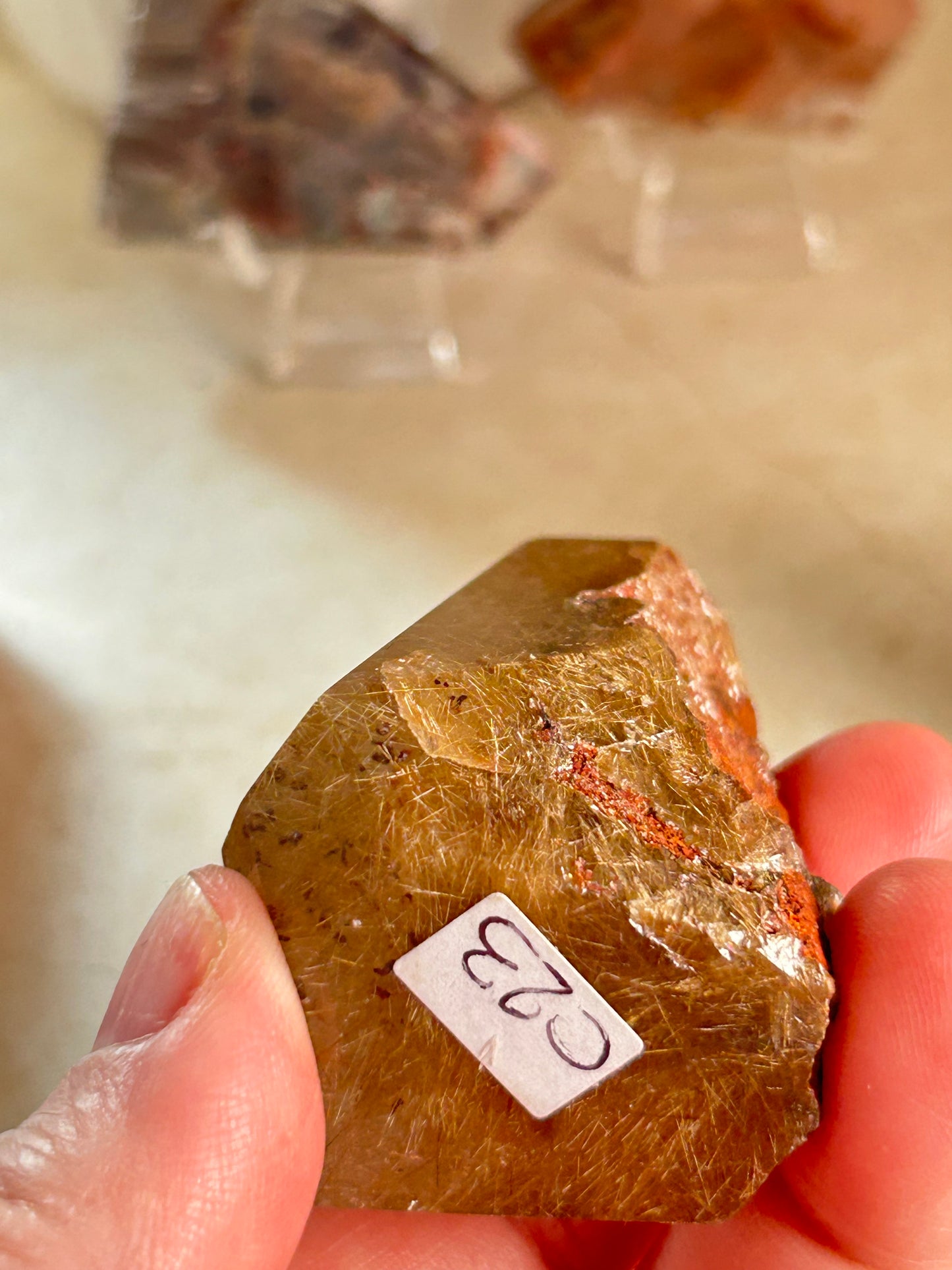 Rutilated Quartz Tower – Angel Hair Rutile - Gold Threads - Semi Polished