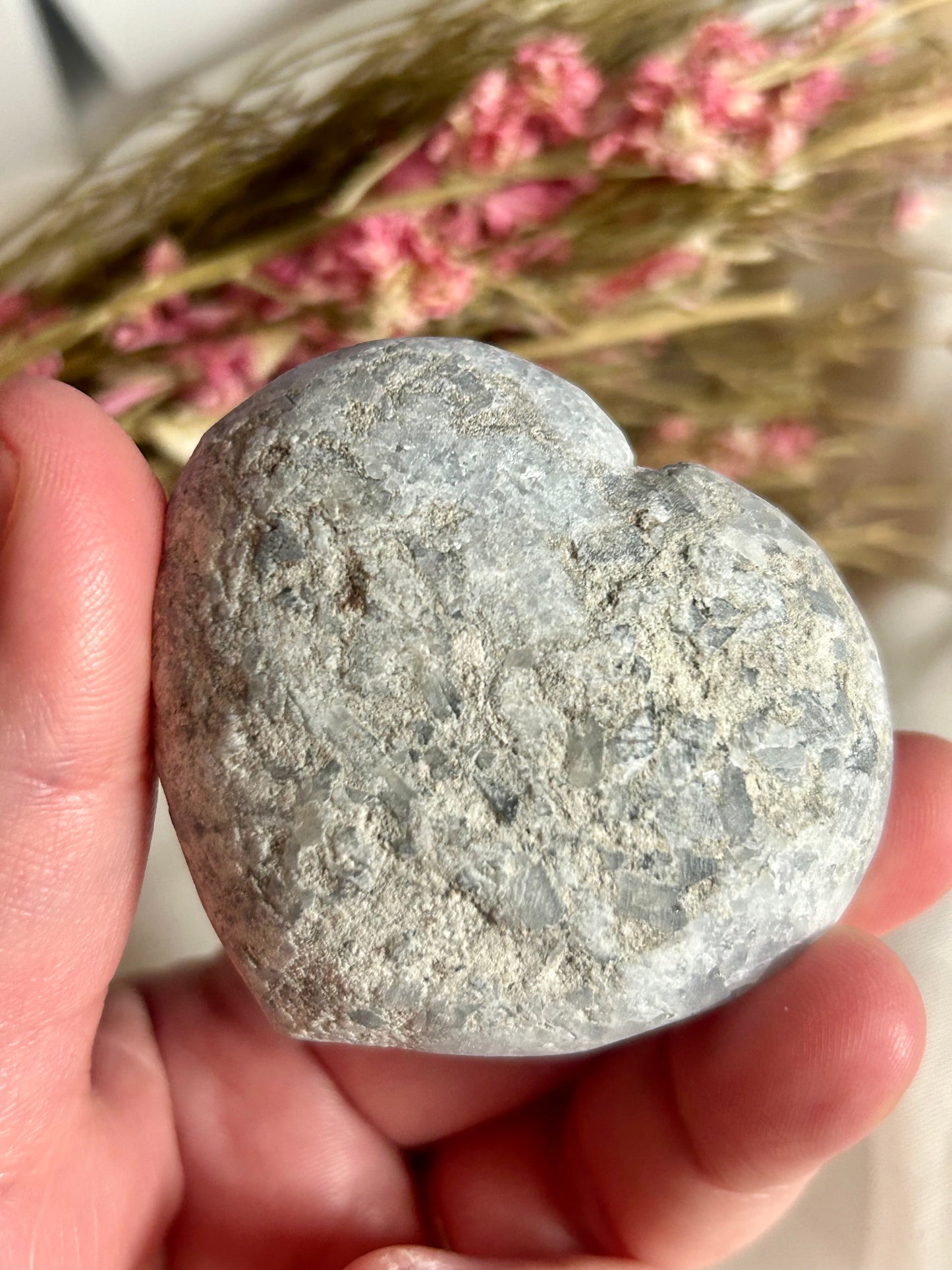 Celestite heart
