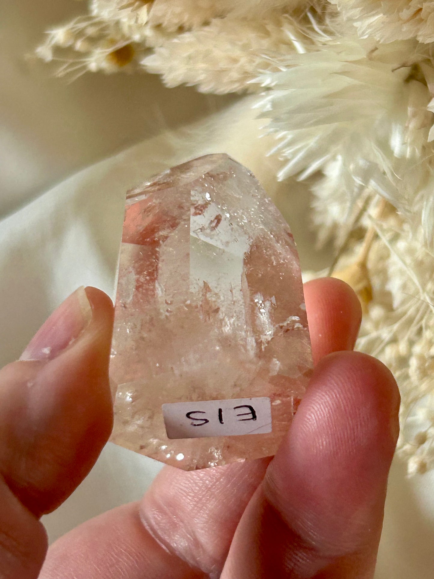 Semi-Polished Scarlet Temple Lemurian – Brazilian Quartz with Deep Rooted Power