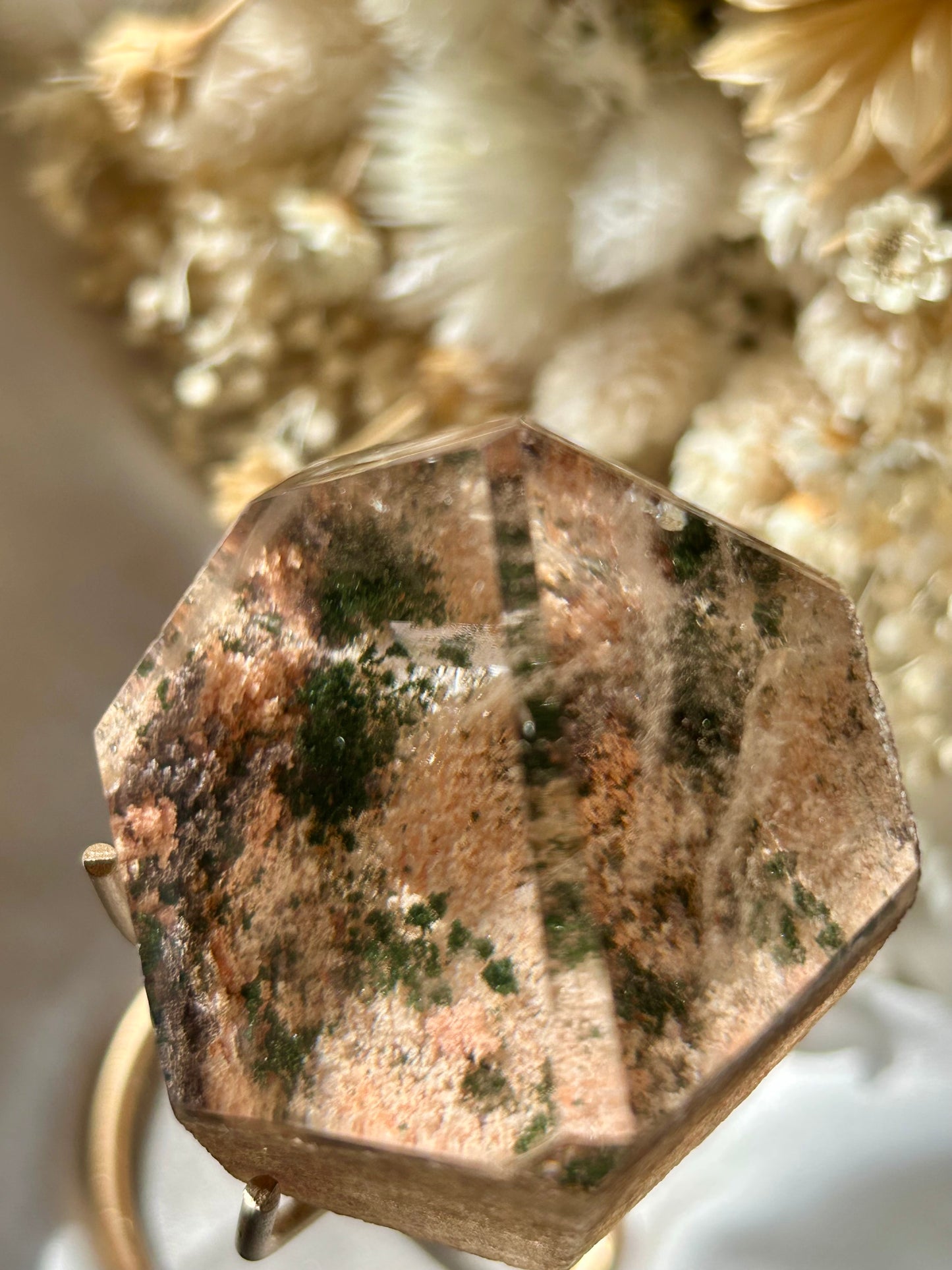 Lodolite on gold display stand