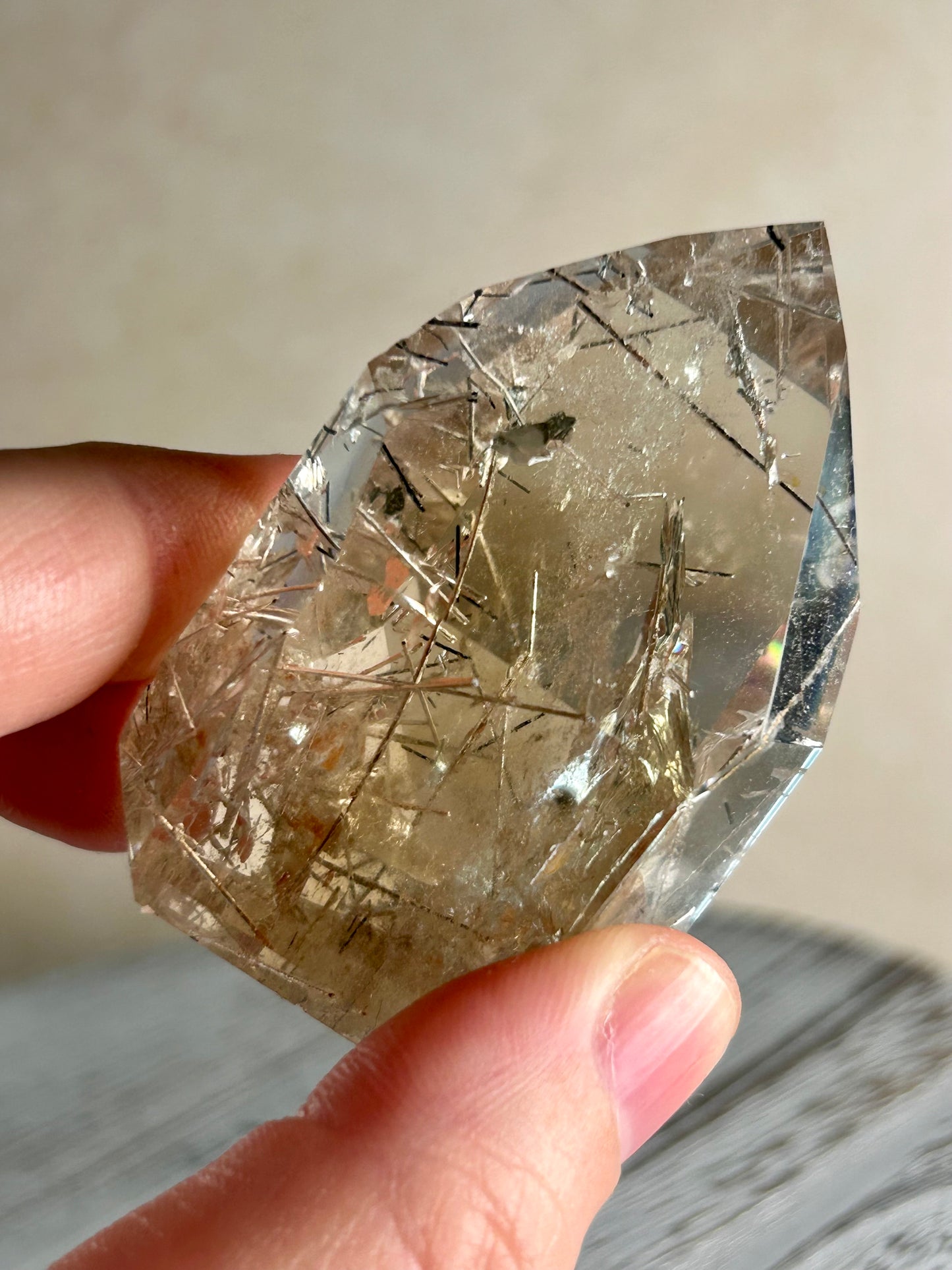 Citrine Rutile Tower – Golden Threads of Light