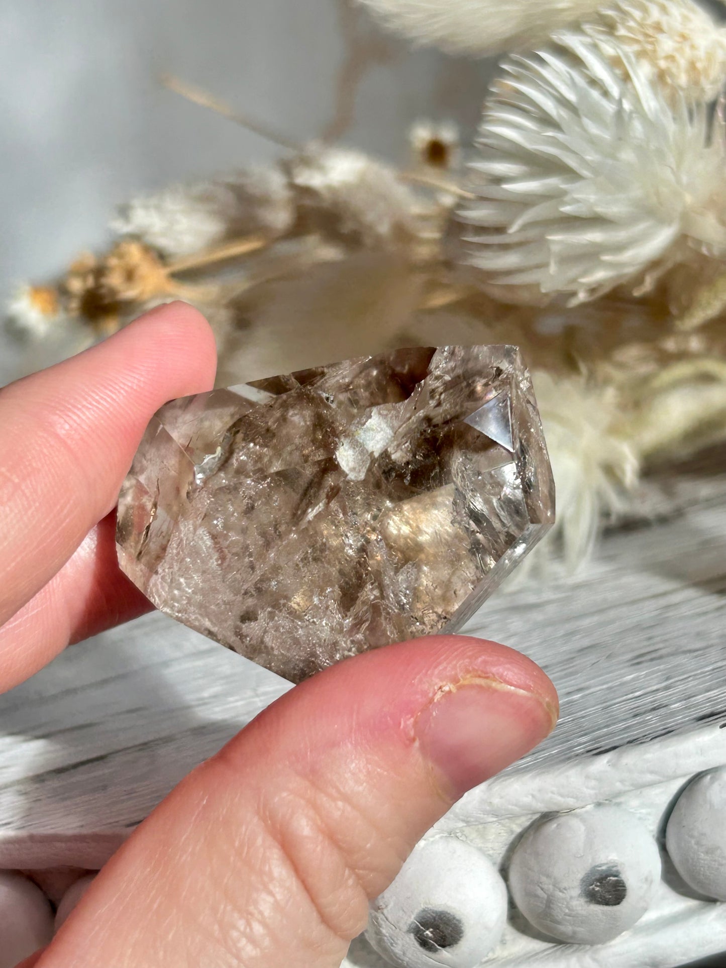 Polished Elestial Quartz – Ancient Wisdom Encased in Light