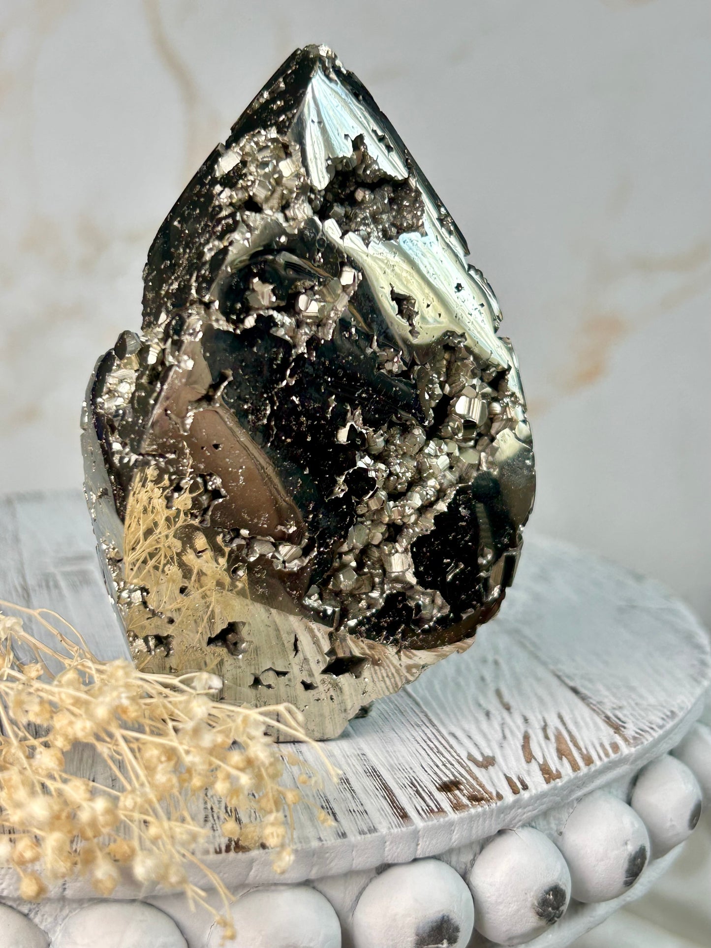 Golden Pyrite Flame | Protective & Abundance Stone