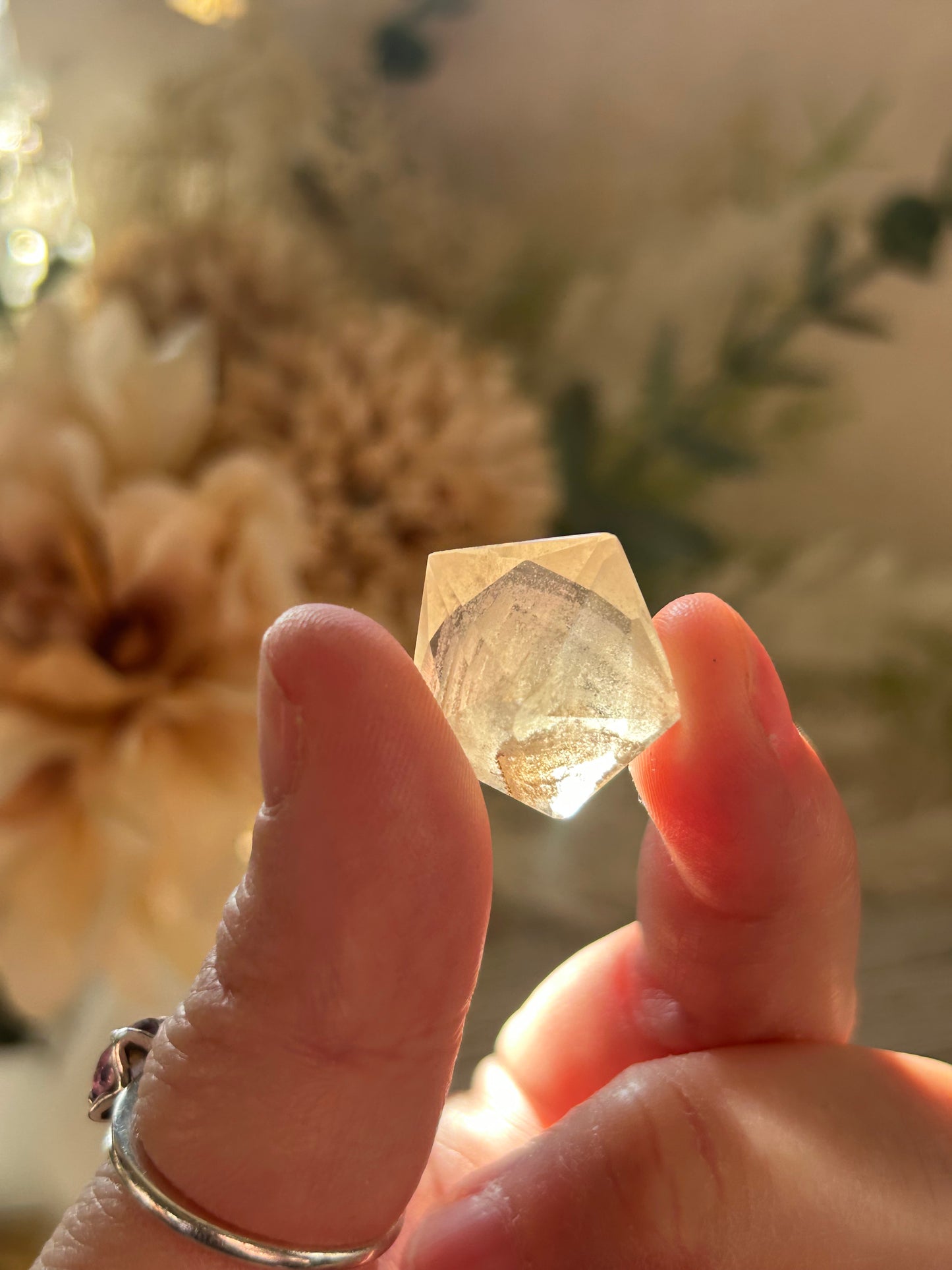 22 Carat Faceted Citrine cab – Golden Clarity With Natural Inclusions