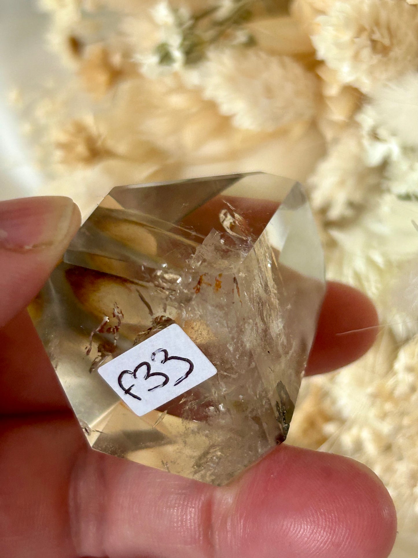 Amphibole Quartz – Angel Phantom Quartz with Ethereal Depth - Blue and Orange
