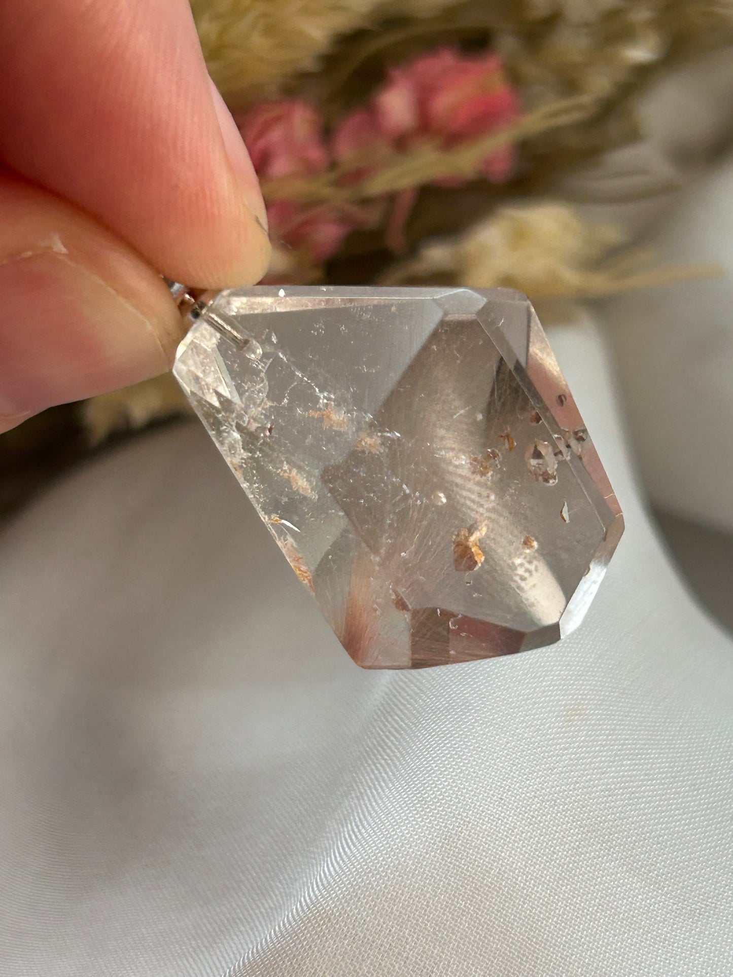 Pink Rutile with Manifestations (plated)
