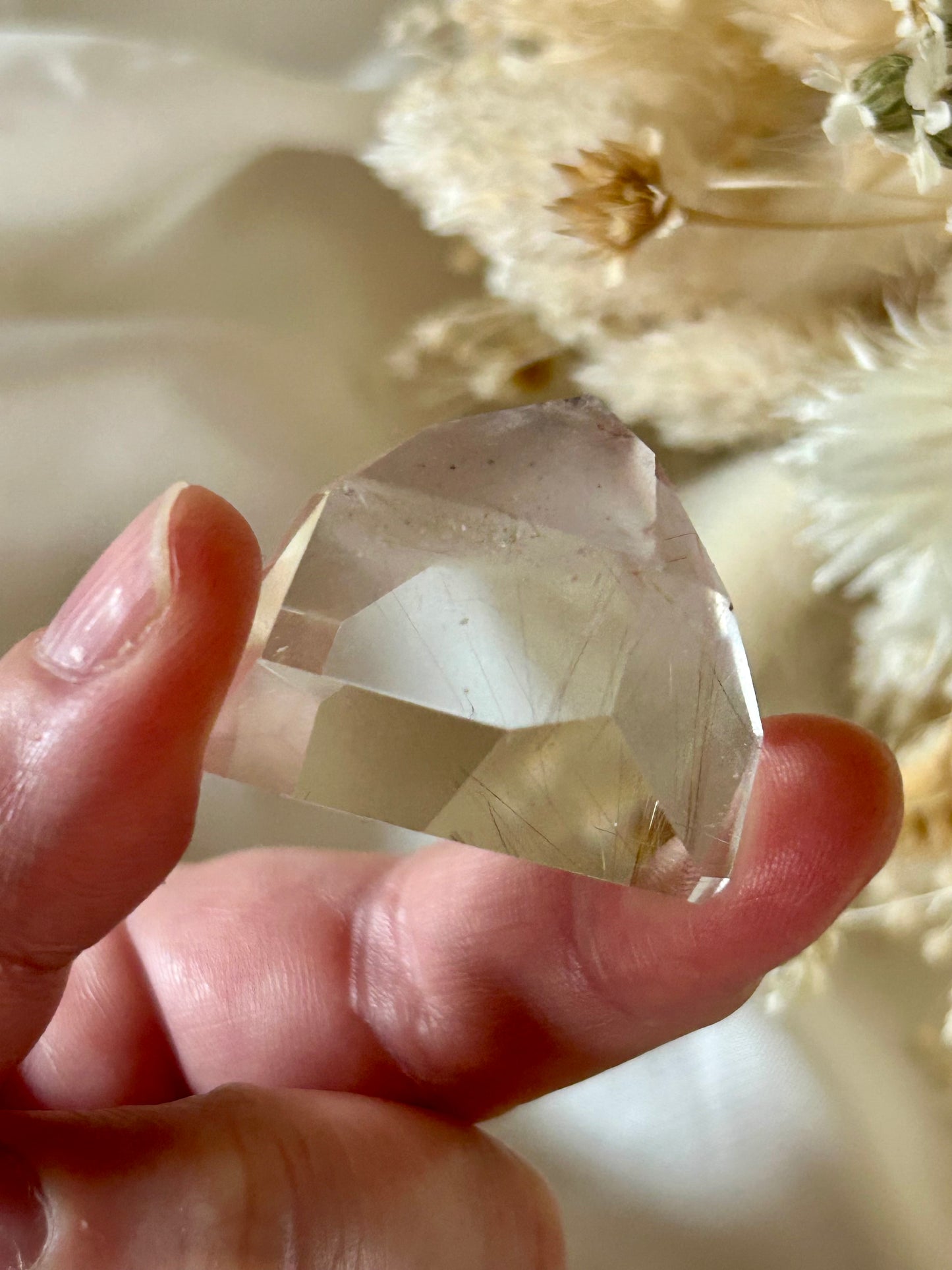 Golden Rutile in AAA Quartz – High-Grade Clarity & Radiant Energy - Phantom