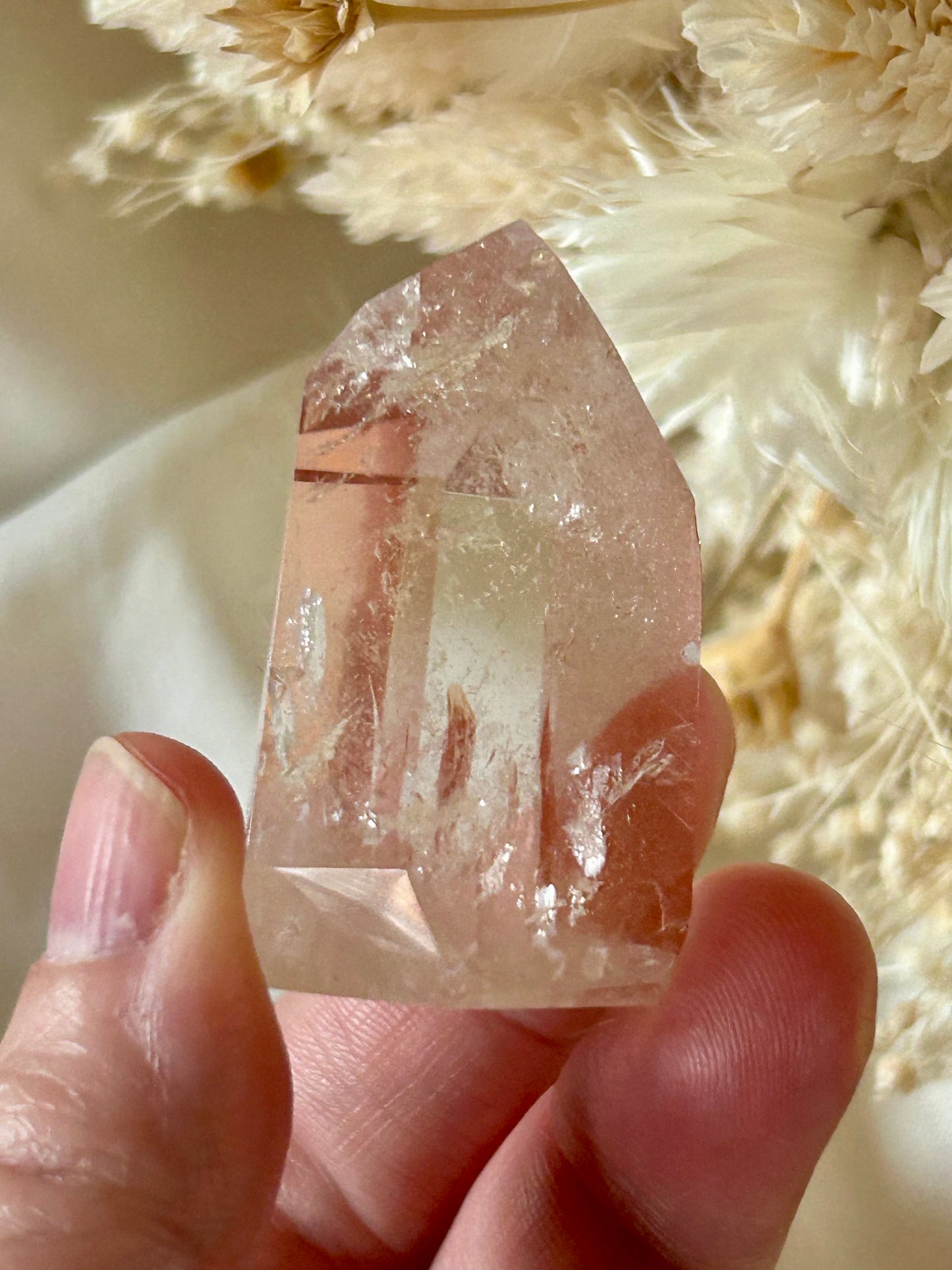 Semi-Polished Scarlet Temple Lemurian – Brazilian Quartz with Deep Rooted Power