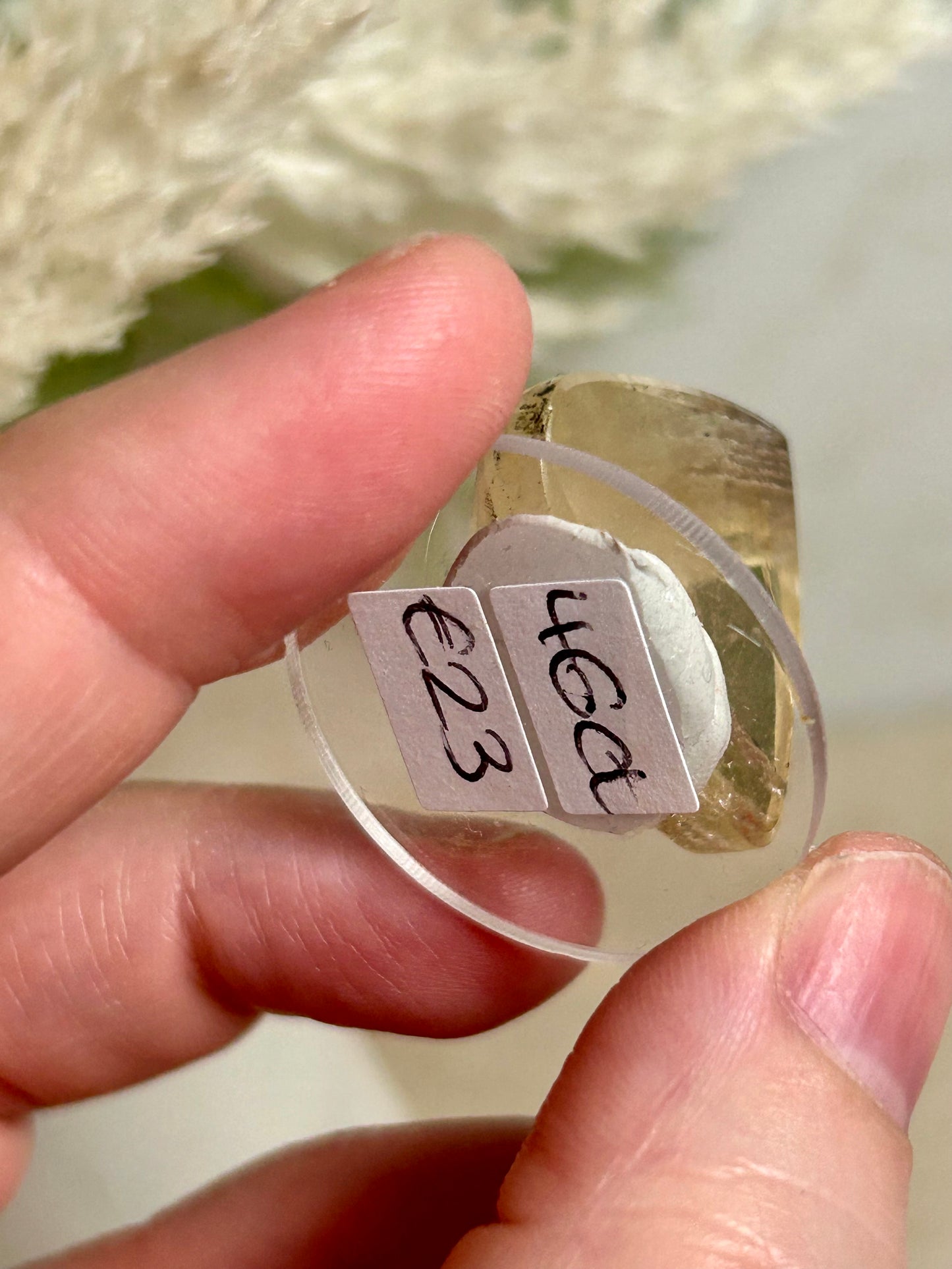 46 Carat Faceted Citrine cab – Golden Clarity With Natural Phantom Inclusions
