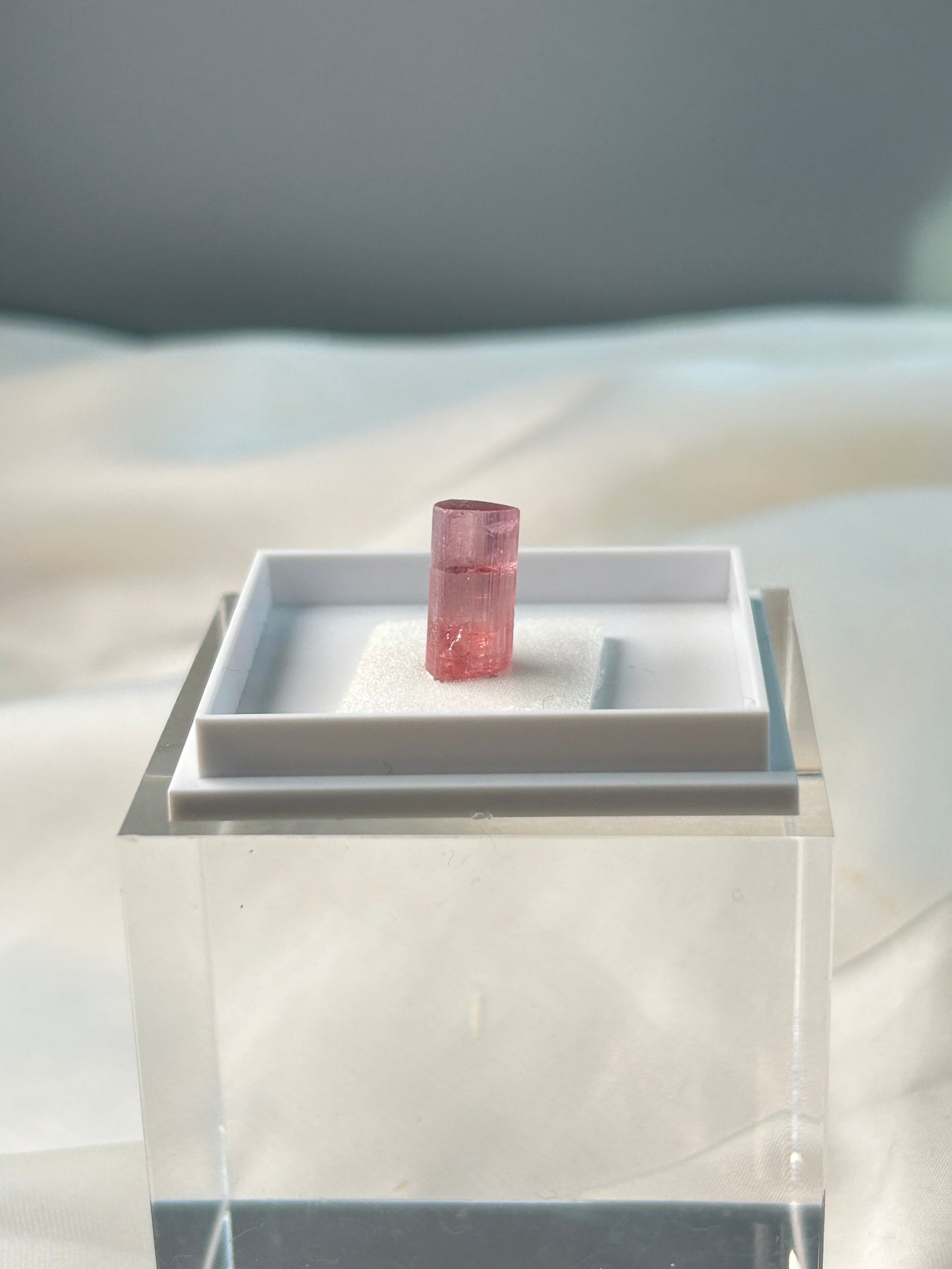 High-Grade Pink Tourmaline | Brazilian Terminated Rod (Box Included)