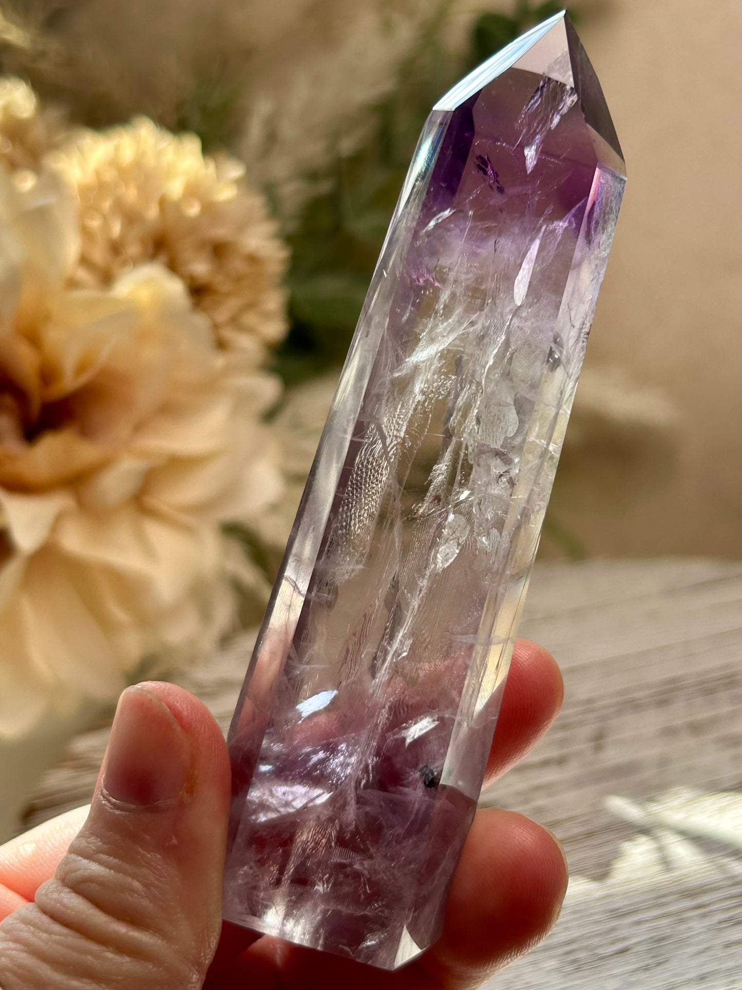 Royal Amethyst Towers — Polished Points — Phantom Inclusion