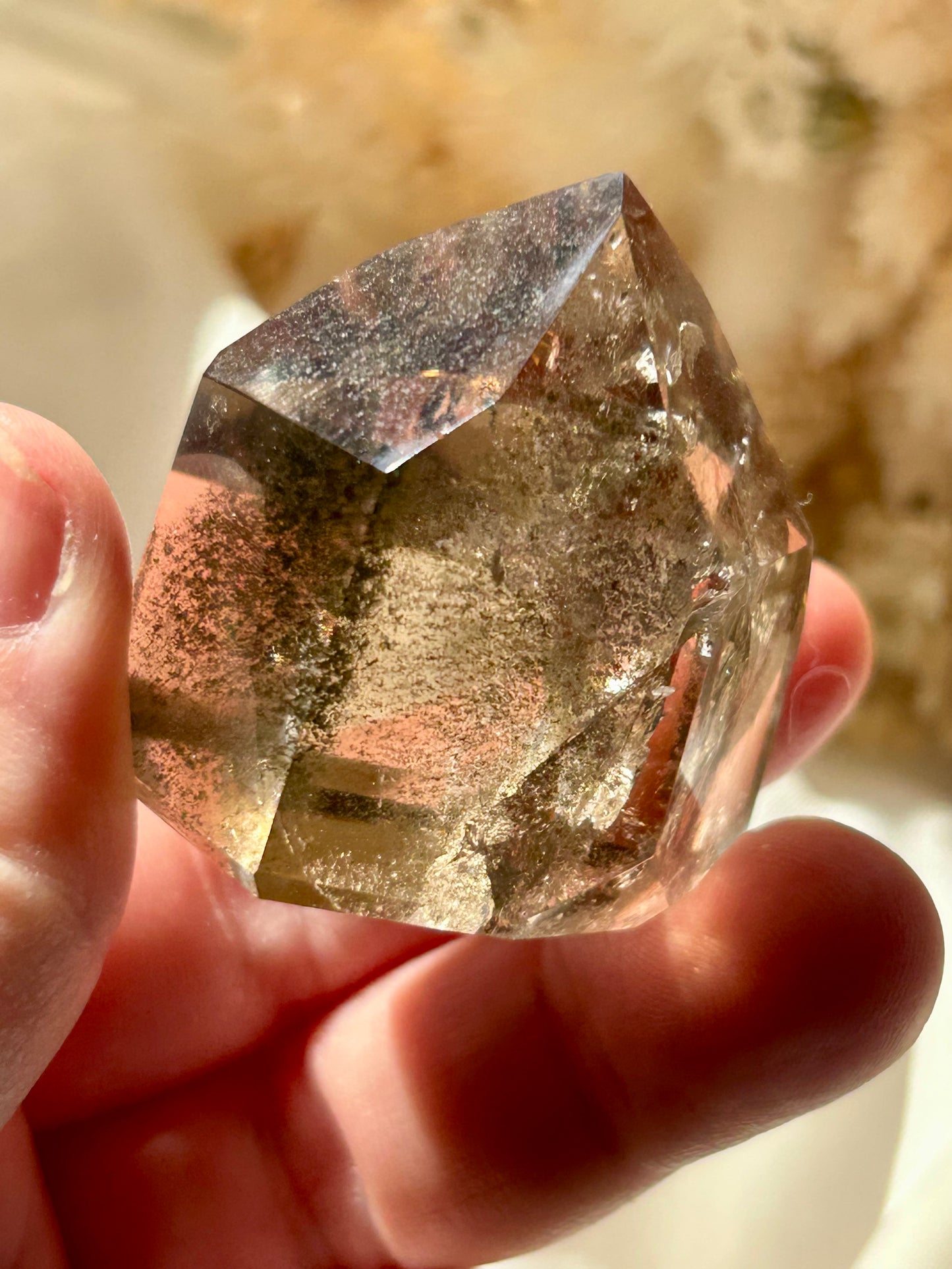 Smokey Quartz Tower with Chlorite Inclusions | Grounding + Cleansing Crystal