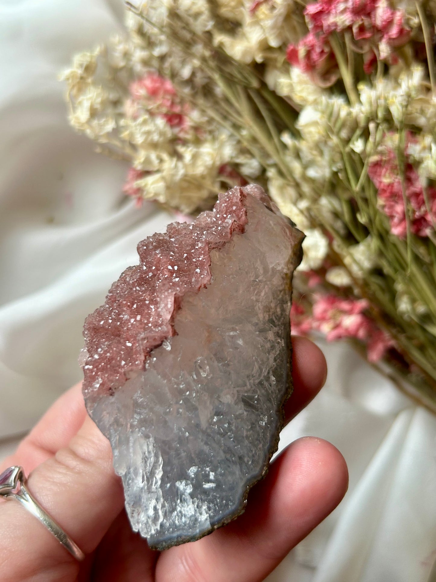 Dark pink raw Rainbow Amethyst