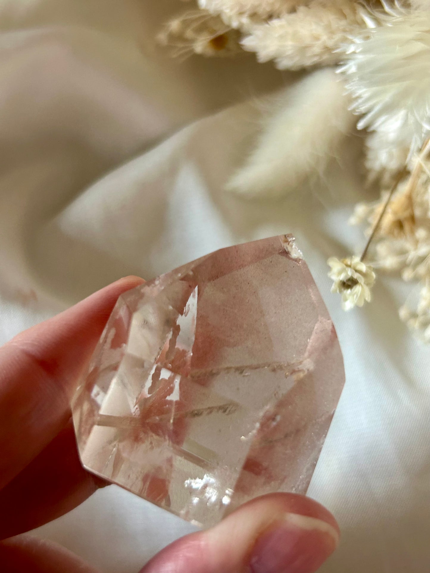 Semi-Polished Scarlet Temple Lemurian – Brazilian Quartz with Deep Rooted Power