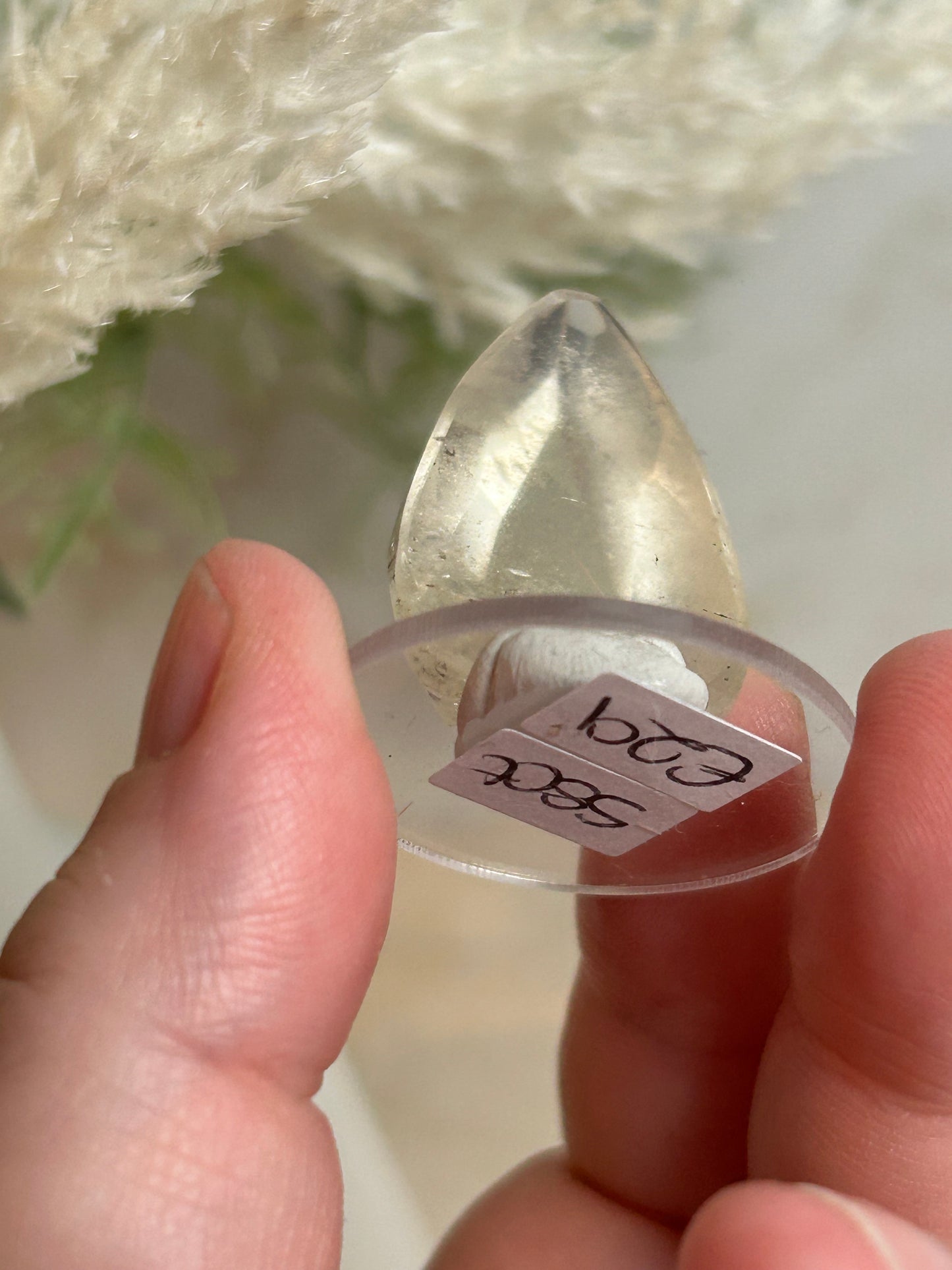 58 Carat Faceted Citrine cab – Golden Clarity With Natural Inclusions