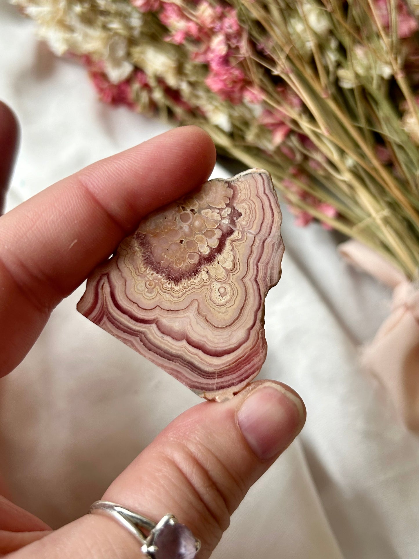 Rhodochrosite slice