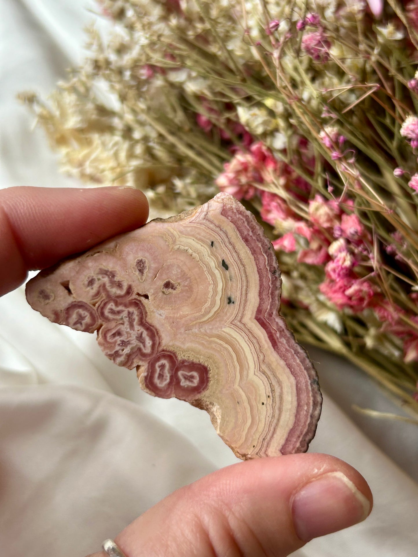 Rhodochrosite slice