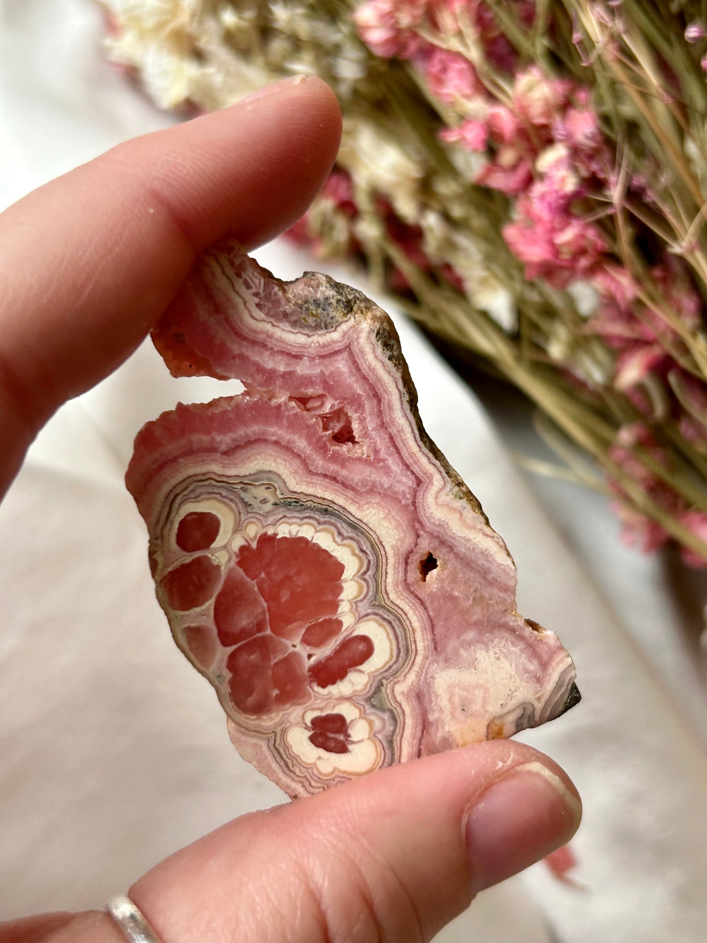 Rhodochrosite slice