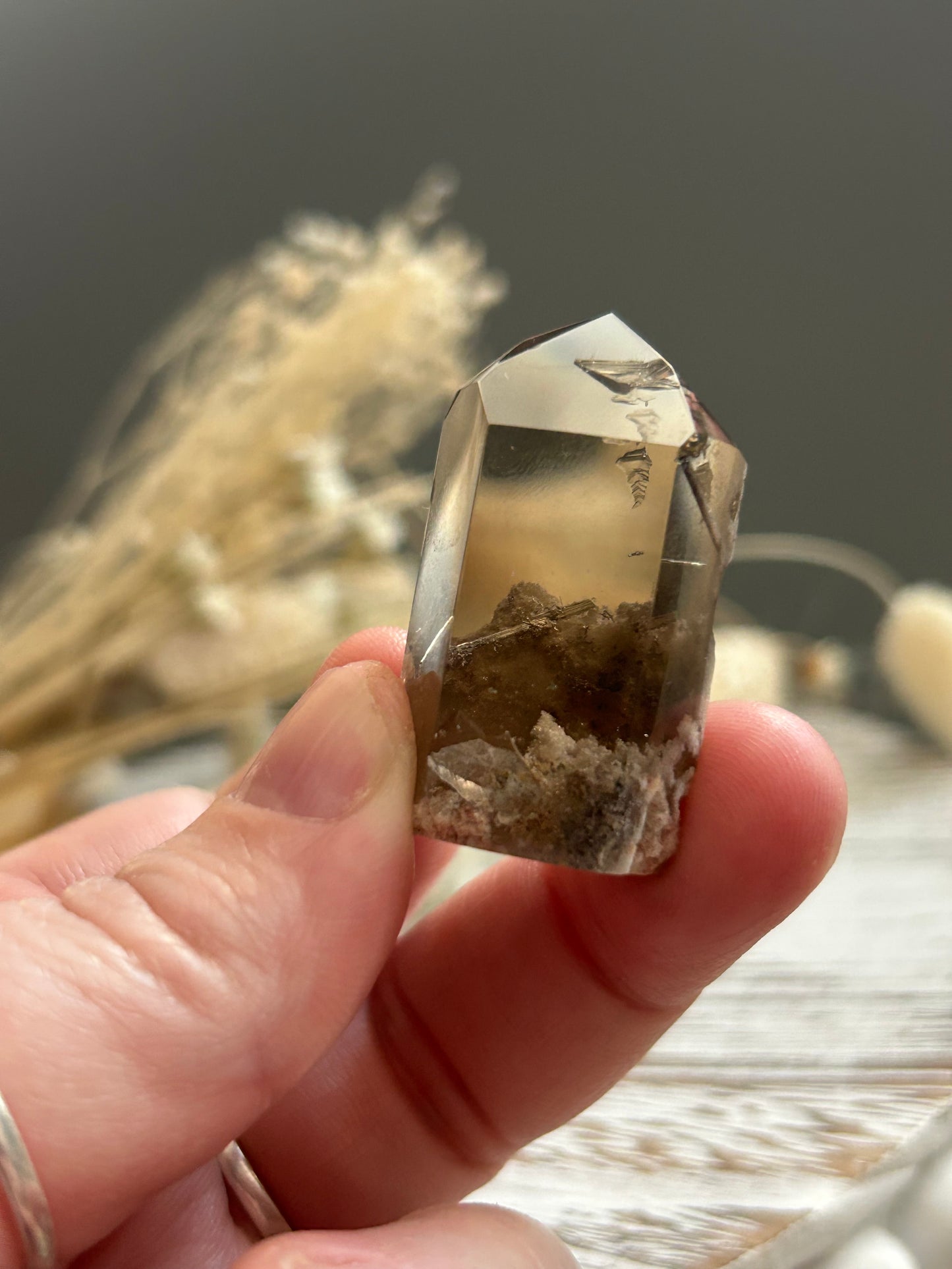 Lodolite Rutile Quartz Tower – Natural Garden Quartz with Rutile Inclusions