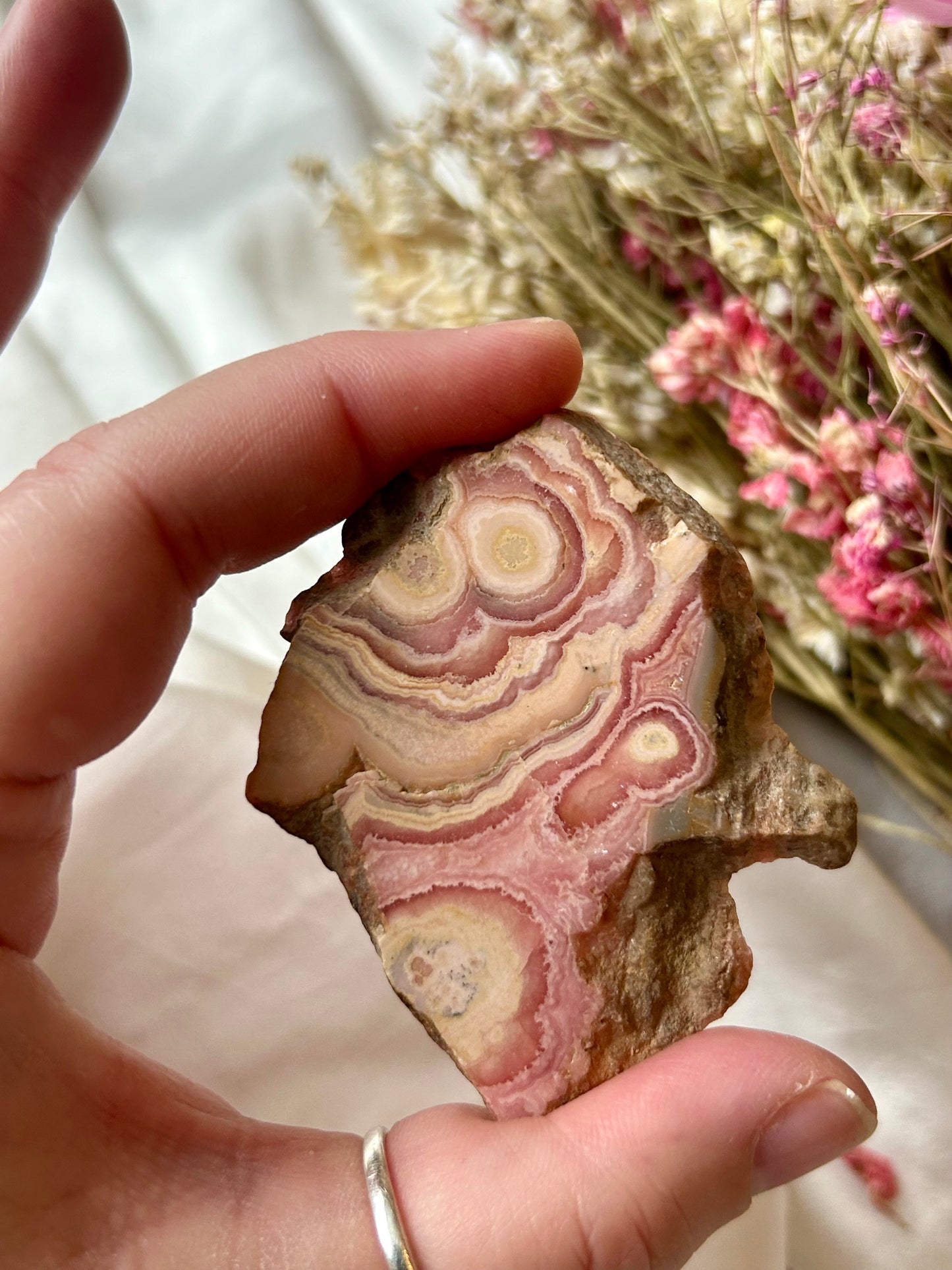 Rhodochrosite slice