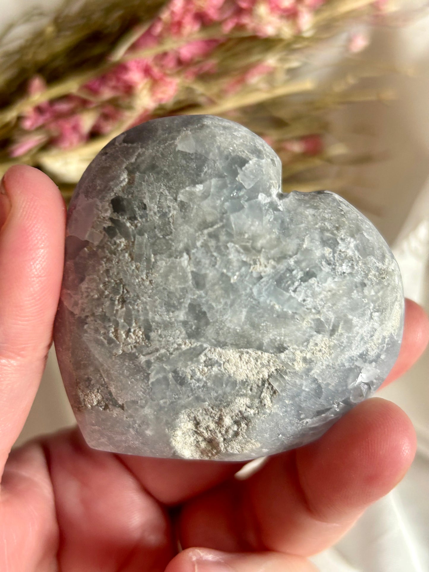 Celestite heart