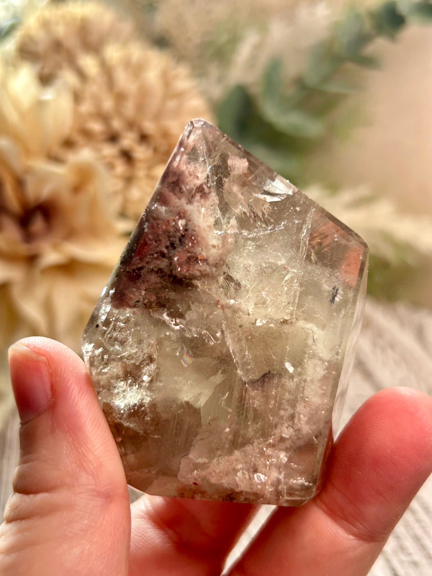 Amphibole Quartz Freeform – Berry Colour