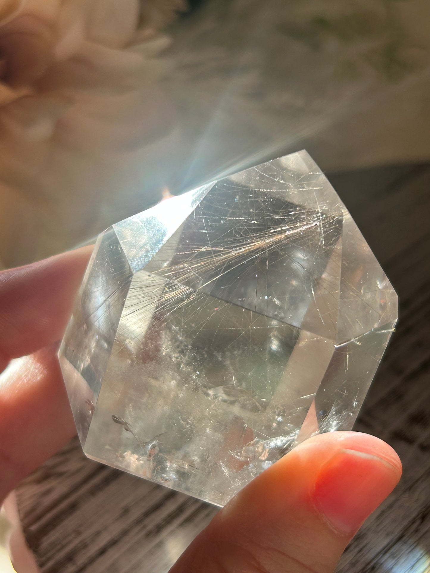 Rutilated Quartz Tower – Angel Hair Rutile - Gold and Silver Threads