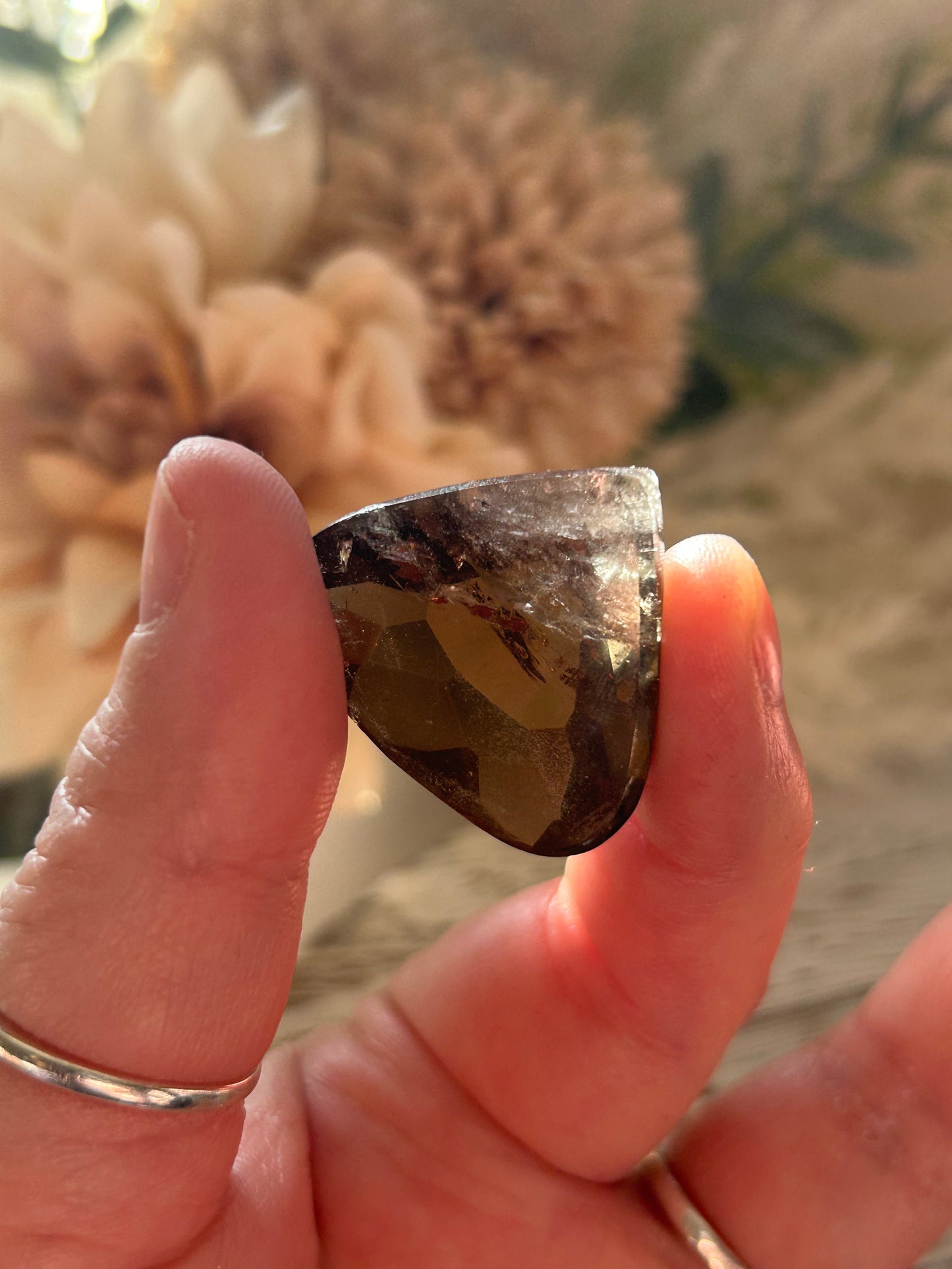 53 Carat Faceted Citrine cab – Golden Clarity With Natural Inclusions