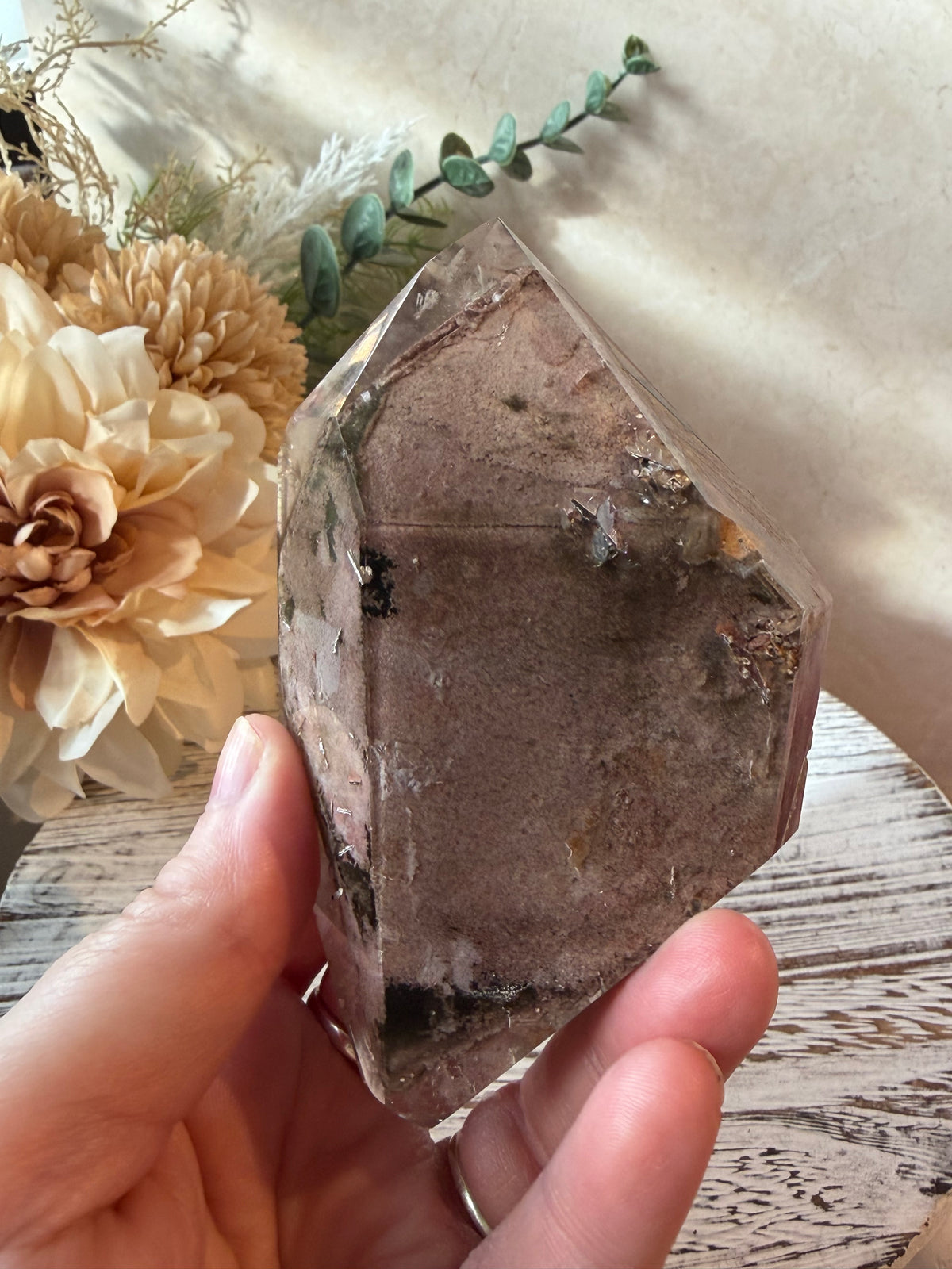 Phantom Lodolite Quartz | Semi-Polished Inclusion Quartz