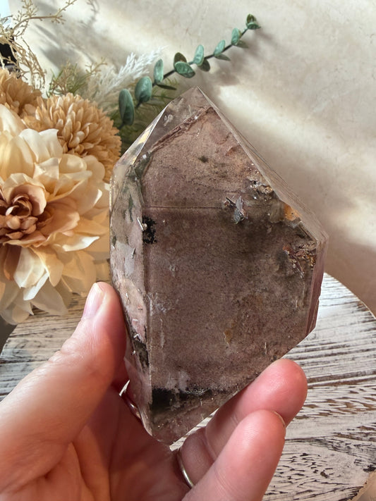 Phantom Lodolite Quartz | Semi-Polished Inclusion Quartz