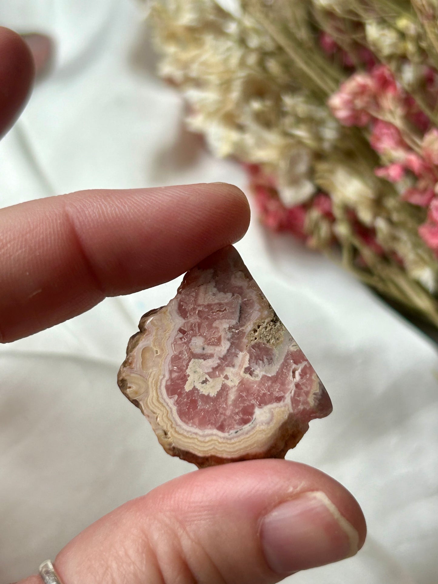 Rhodochrosite slice