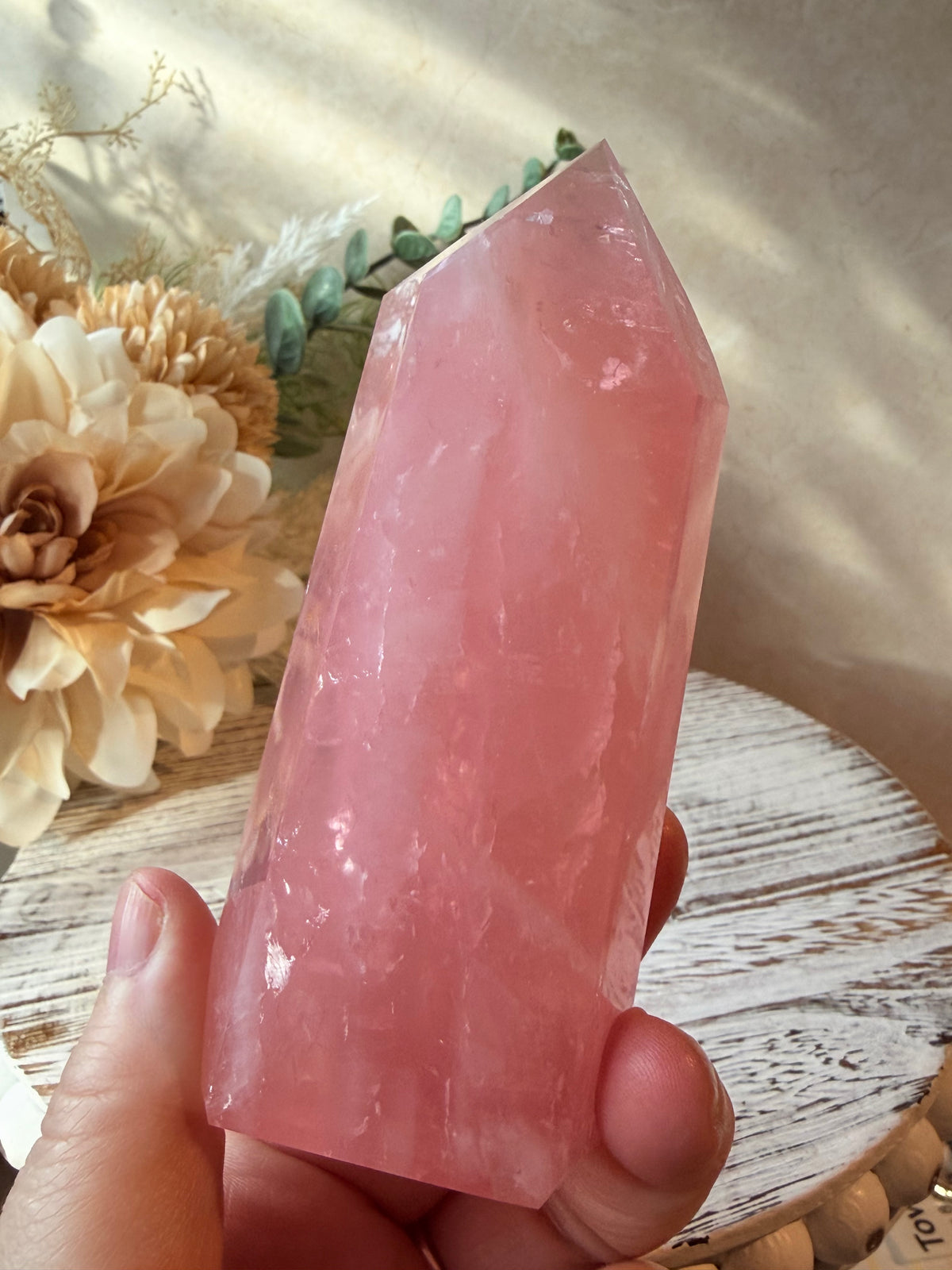 High Grade Bubblegum Pink Rose Quartz Tower