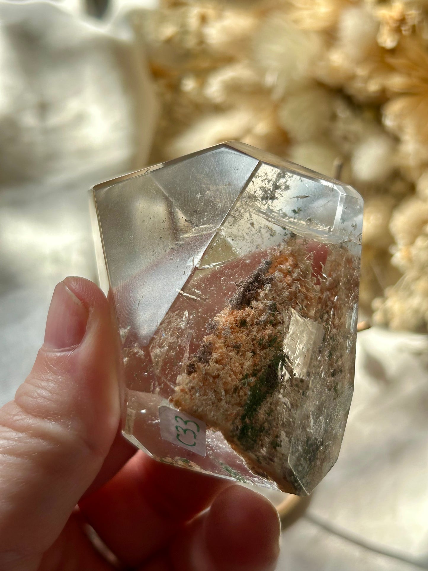 Lodolite on gold stand
