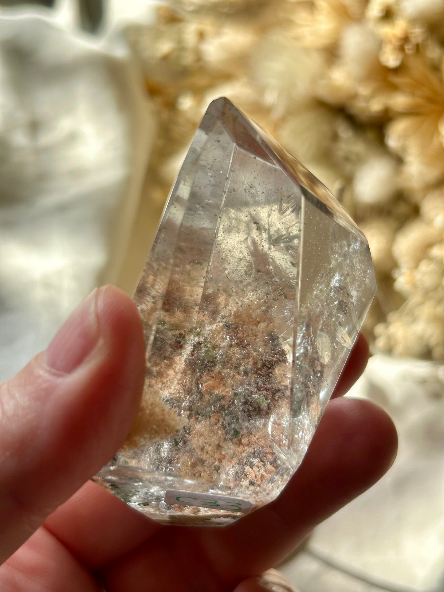 Lodolite on gold stand