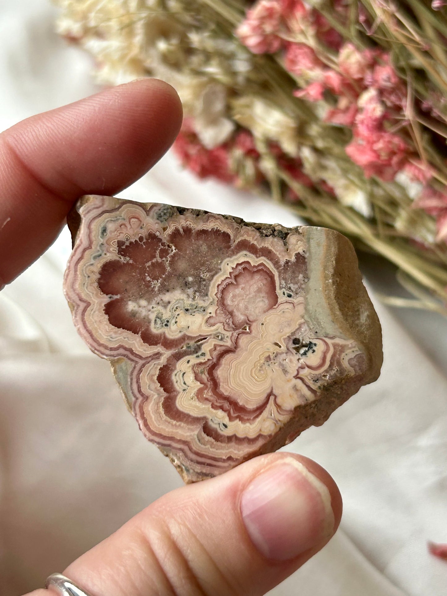 Rhodochrosite slice