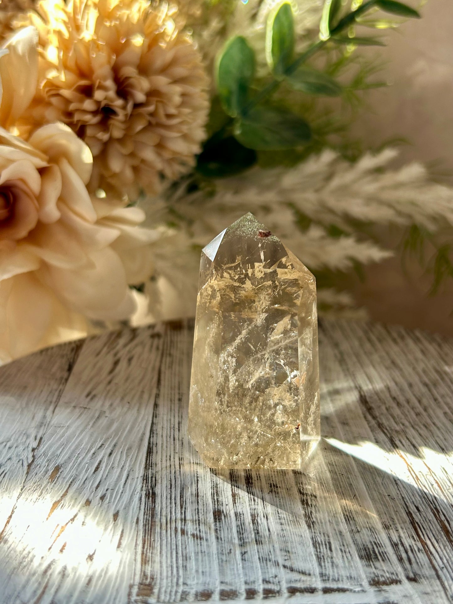 Citrine Tower – Golden  Point with Wispy Inclusions